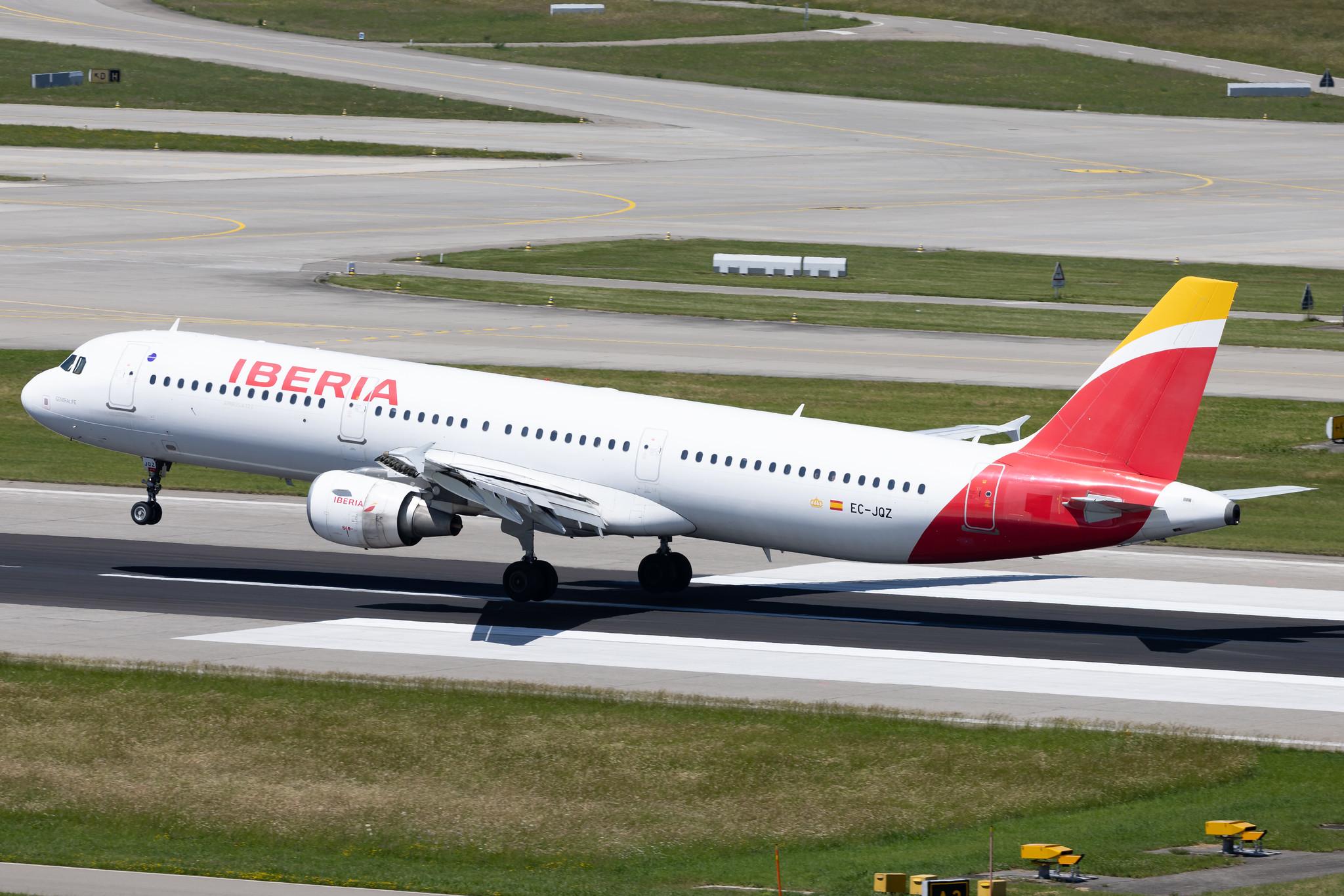 Flughafen Zürich: Iberia (IB / IBE) | Airbus A321-212 A321 | EC-JQZ | MSN 2736