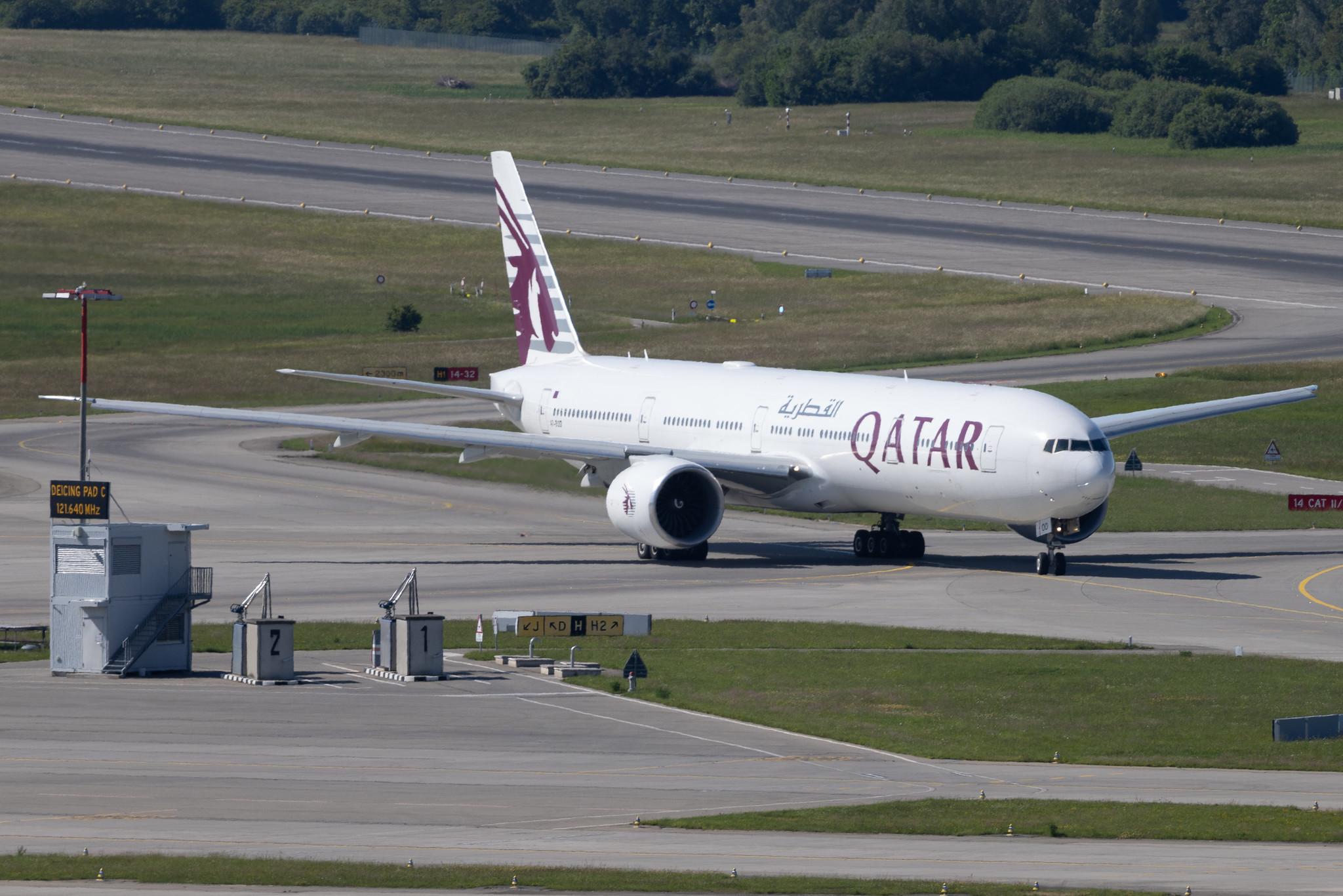 Flughafen Zürich: Qatar Airways (QR / QTR) | Boeing 777-367(ER) B77W | A7-BOD | MSN 36165