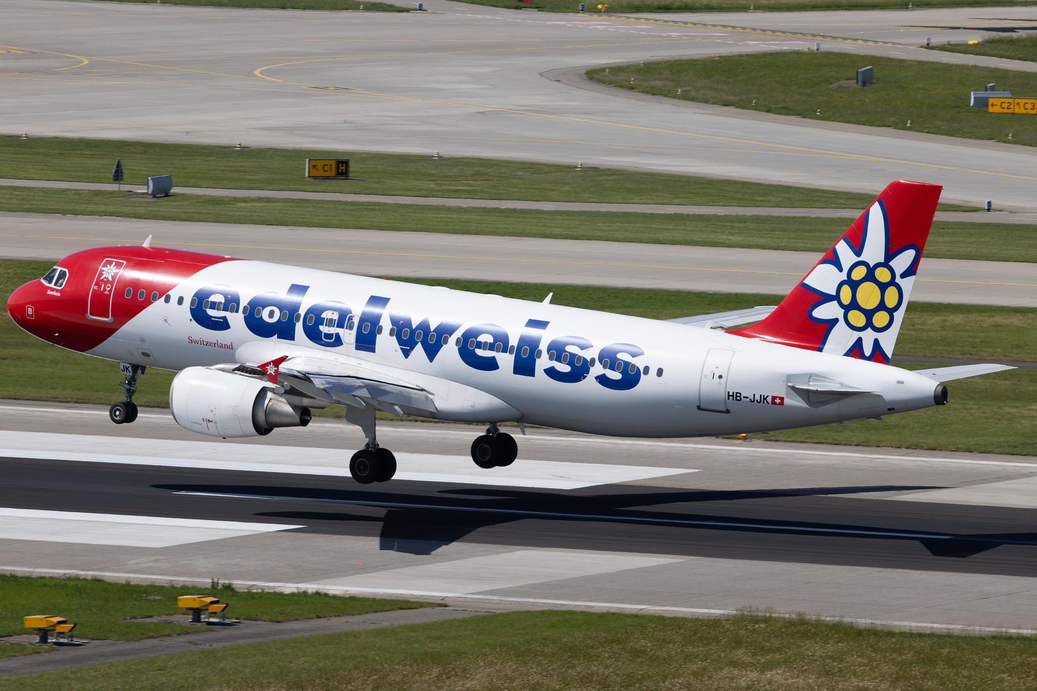 Flughafen Zürich: Edelweiss Air (WK / EDW) | Airbus A320-214 A320 | HB-JJK | MSN 1692