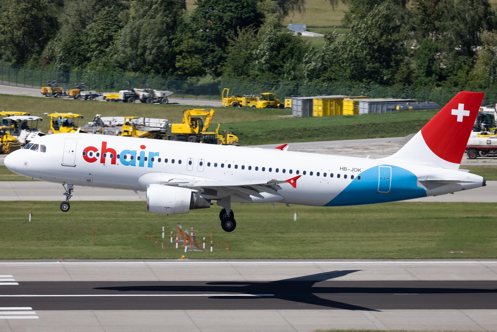 Flughafen Zürich: Chair Airlines (GM / GSW) | Airbus A320-214 A320 | HB-JOK | MSN 3923