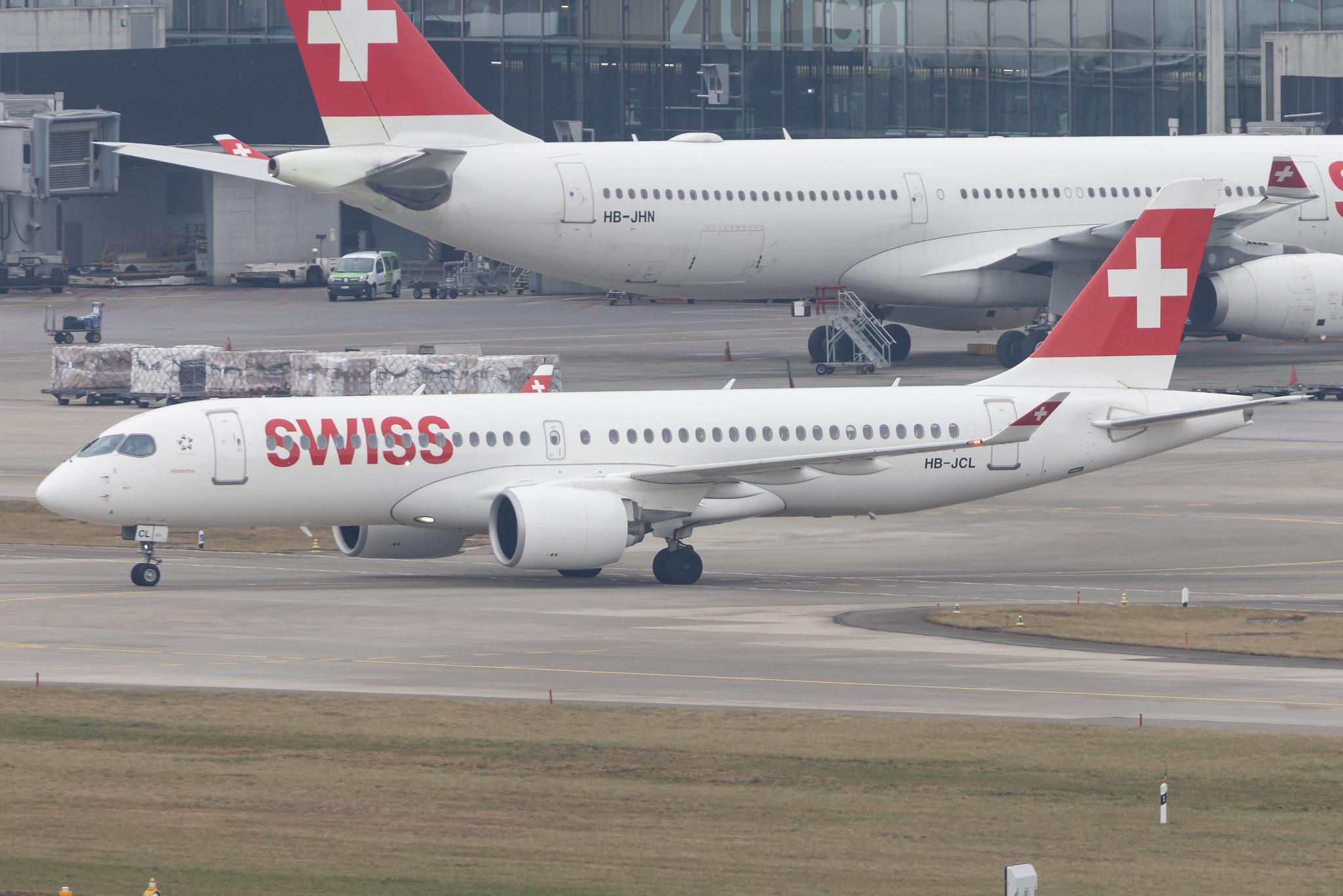 Flughafen Zürich: Swiss (LX / SWR) | Airbus A220-300 BCS3 | HB-JCL | MSN 55029