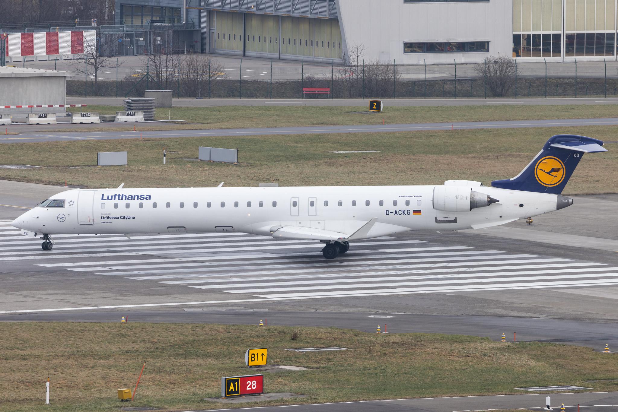 Flughafen Zürich: Lufthansa (LH / DLH) | Operator: Lufthansa CityLine | Mitsubishi CRJ-900LR CRJ9 | D-ACKG | MSN 15084