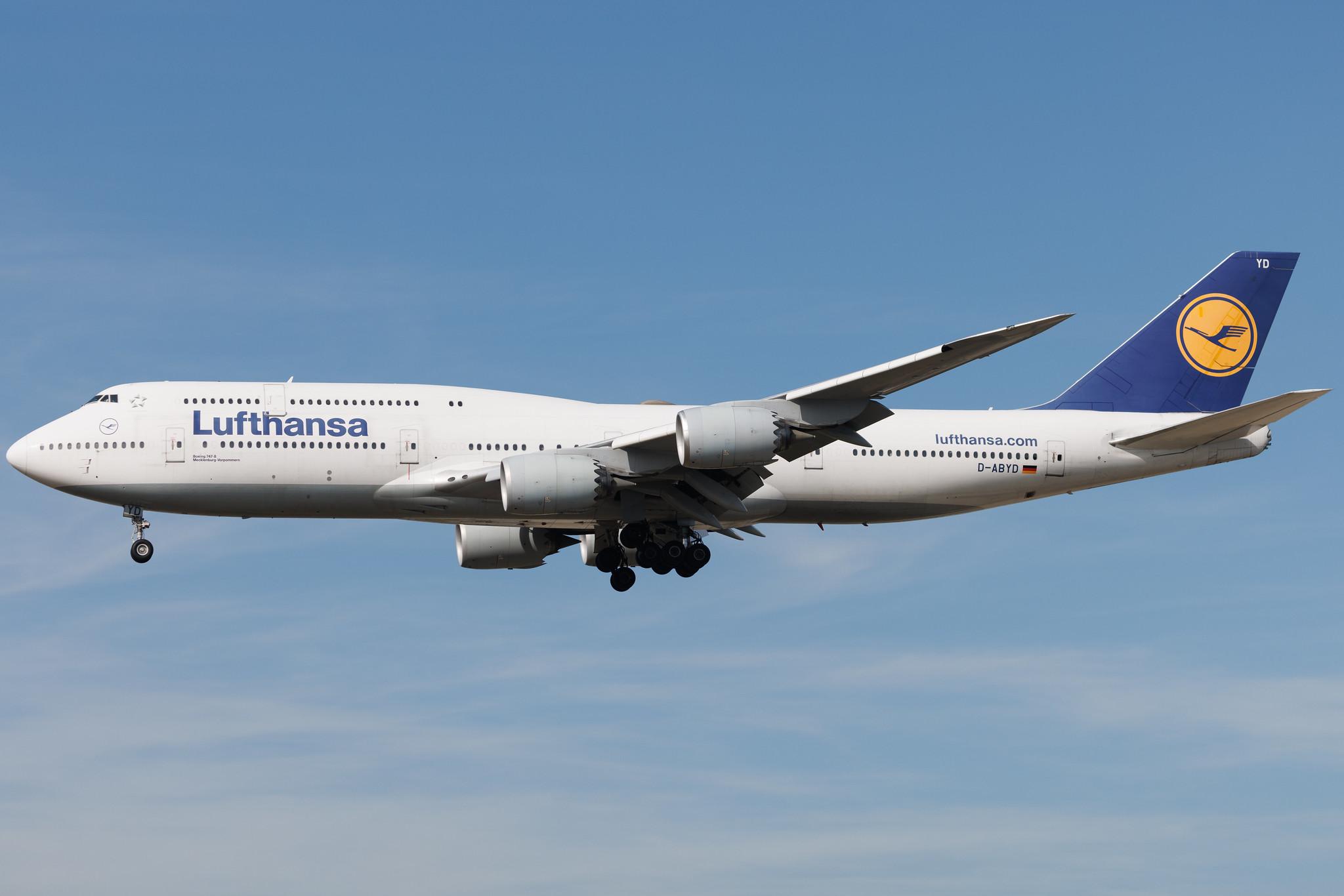 Frankfurt Airport: Lufthansa (LH / DLH) | Boeing 747-830 B748 | D-ABYD | MSN 37829