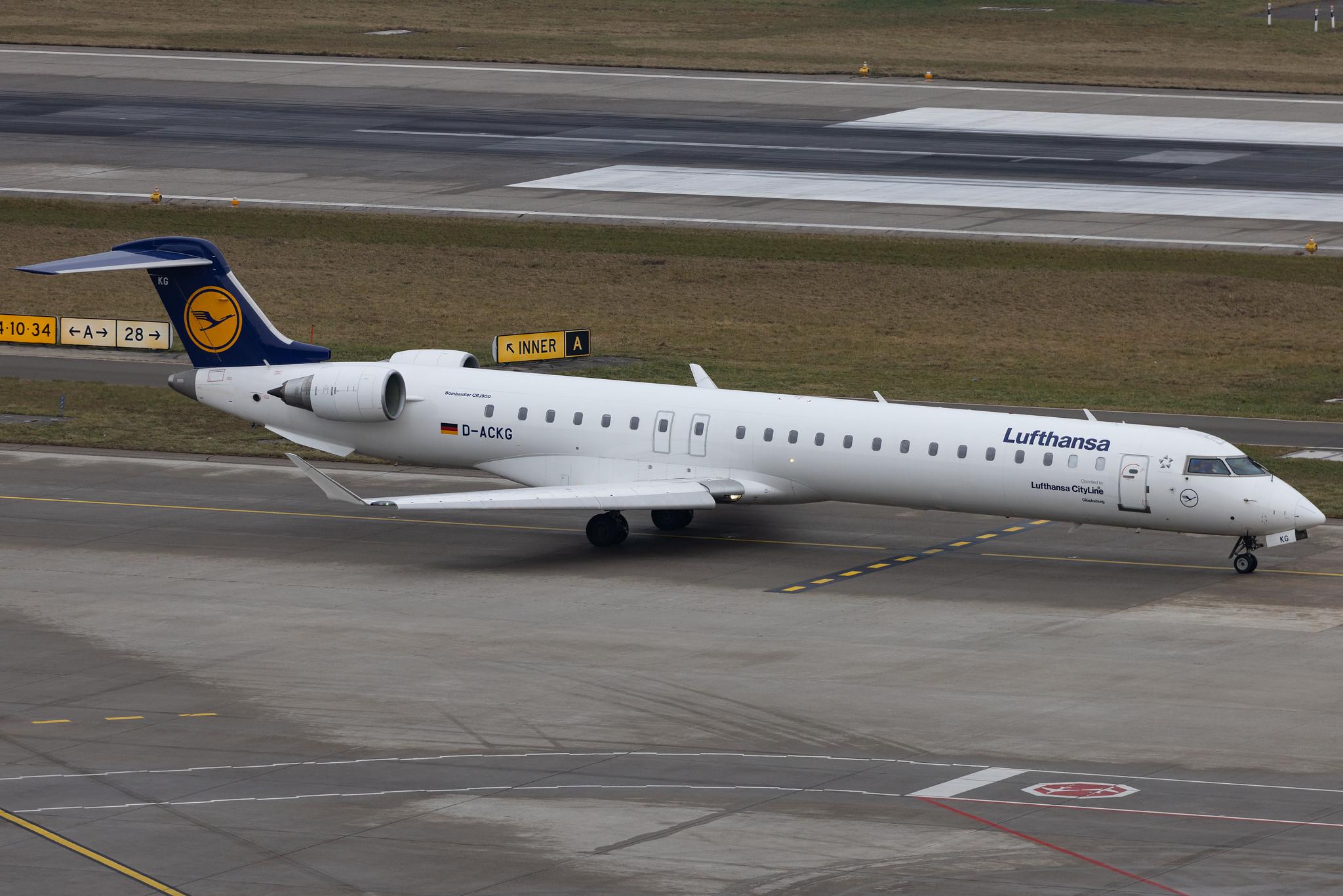 Flughafen Zürich: Lufthansa (LH / DLH) | Operator: Lufthansa CityLine | Mitsubishi CRJ-900LR CRJ9 | D-ACKG | MSN 15084