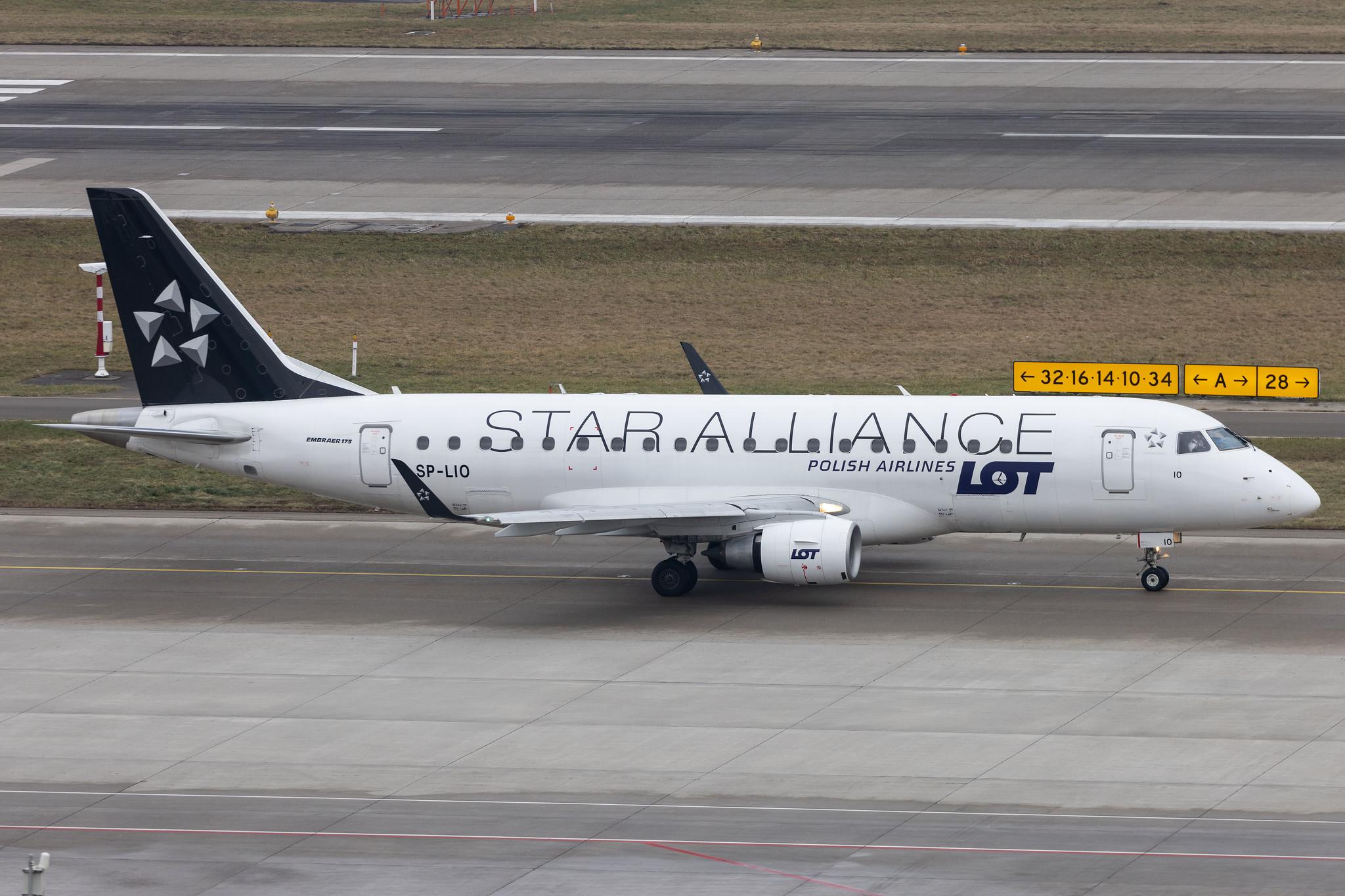 Flughafen Zürich: LOT (LO / LOT) | Livery: Star Alliance Livery | Embraer E175LR E75S | SP-LIO | MSN 17000321