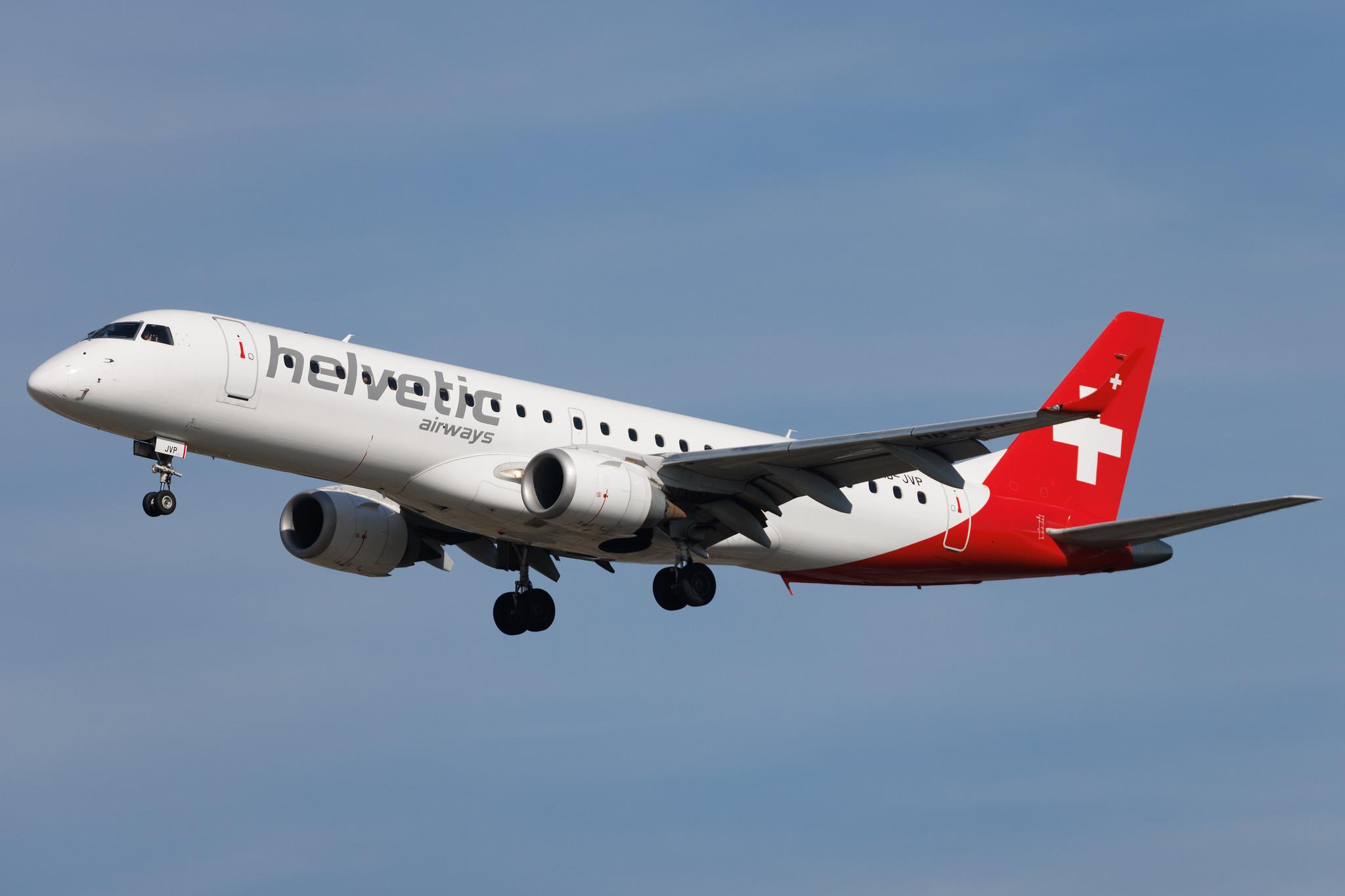 Frankfurt Airport: Helvetic Airways (2L / OAW) | Embraer E190LR E190 | HB-JVP | MSN 19000387