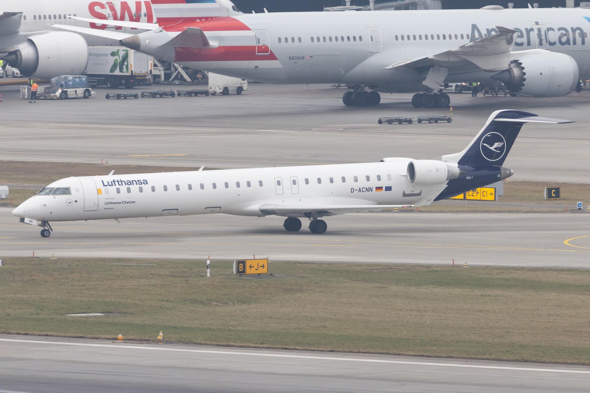 Flughafen Zürich: Lufthansa (LH / DLH) | Operator: Lufthansa CityLine | Mitsubishi CRJ-900LR CRJ9 | D-ACNN | MSN 15254