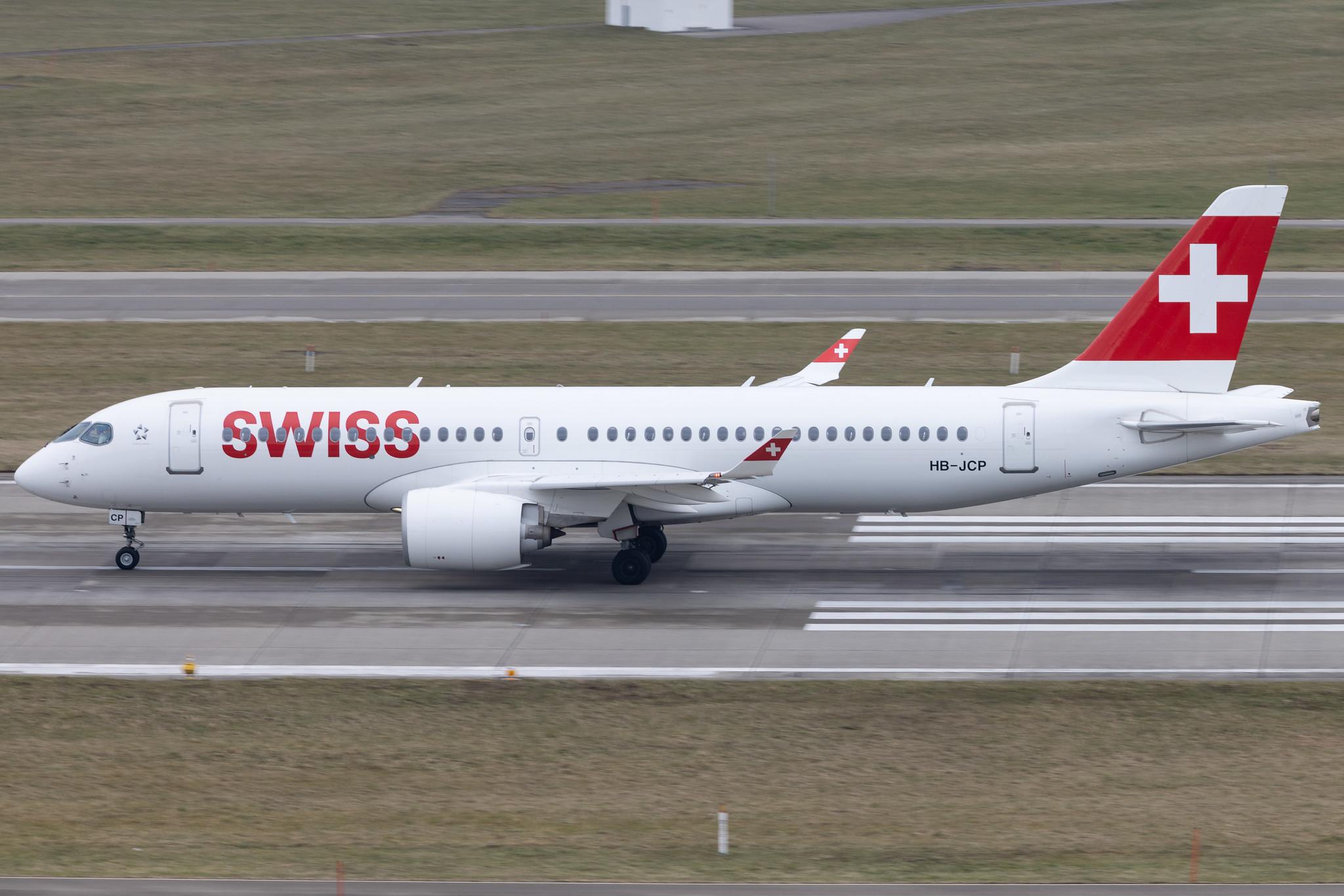 Flughafen Zürich: Swiss (LX / SWR) | Airbus A220-300 BCS3 | HB-JCP | MSN 55036