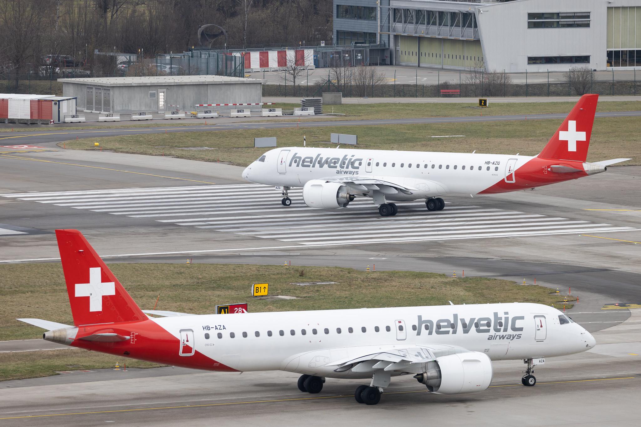 Flughafen Zürich: Helvetic Airways (2L / OAW) | Embraer E190-E2 E290 | HB-AZA | MSN 19020022