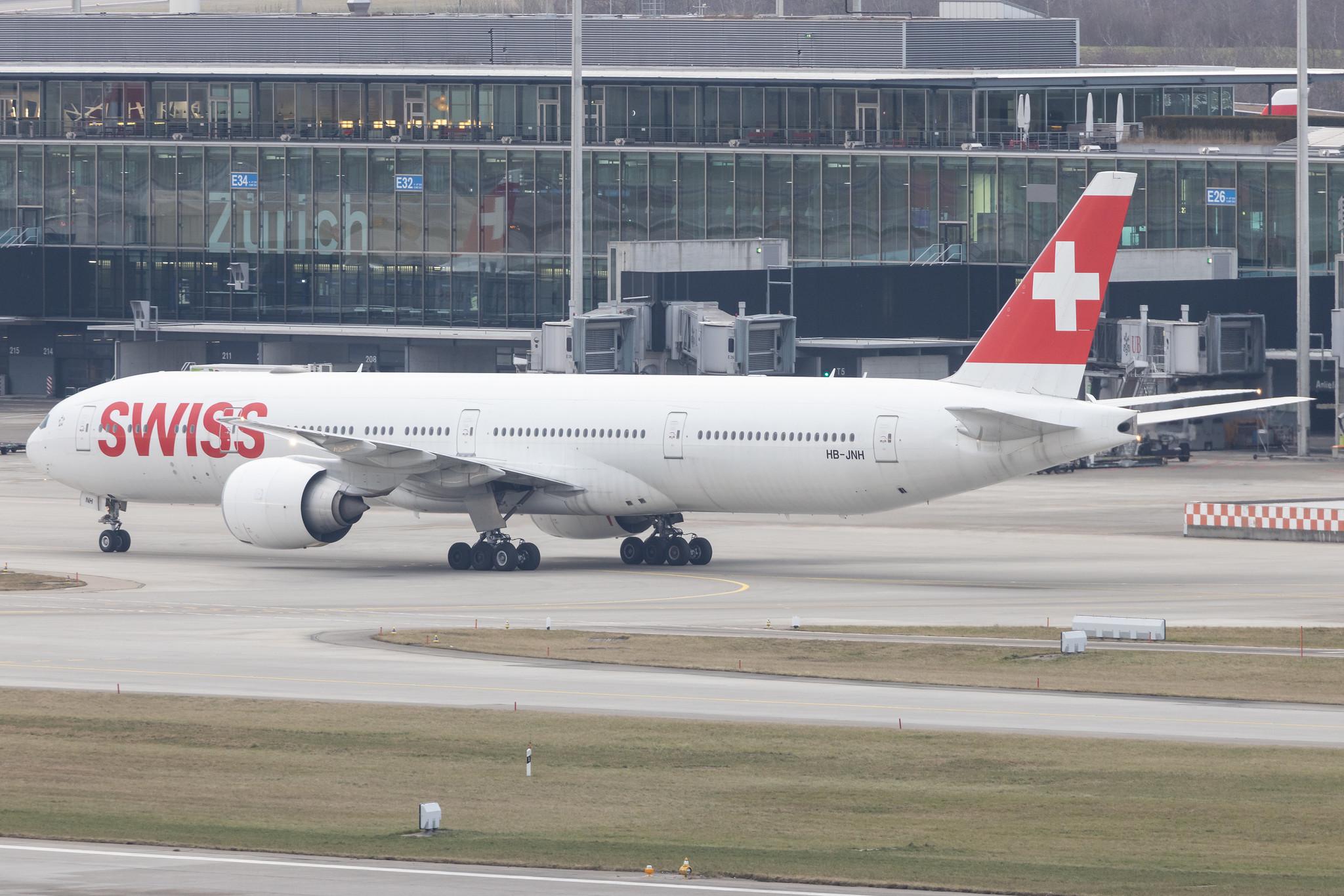 Flughafen Zürich: Swiss (LX / SWR) |  Boeing 777-3DE(ER) B77W | HB-JNH | MSN 62753