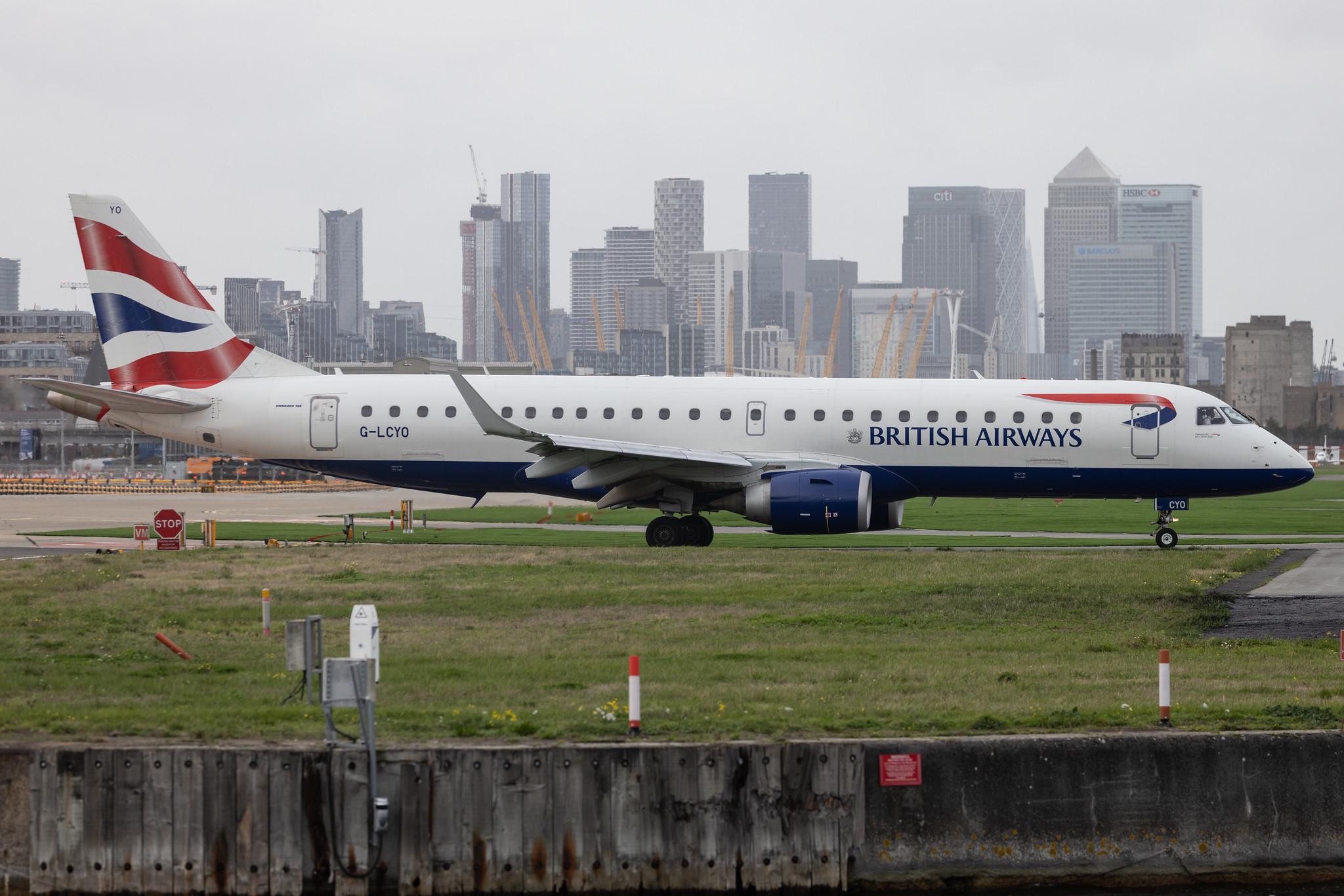 London City Airport: British Airways (BA / BAW) | Operator: BA CityFlyer | E190 | G-LCYO | MSN 19000430