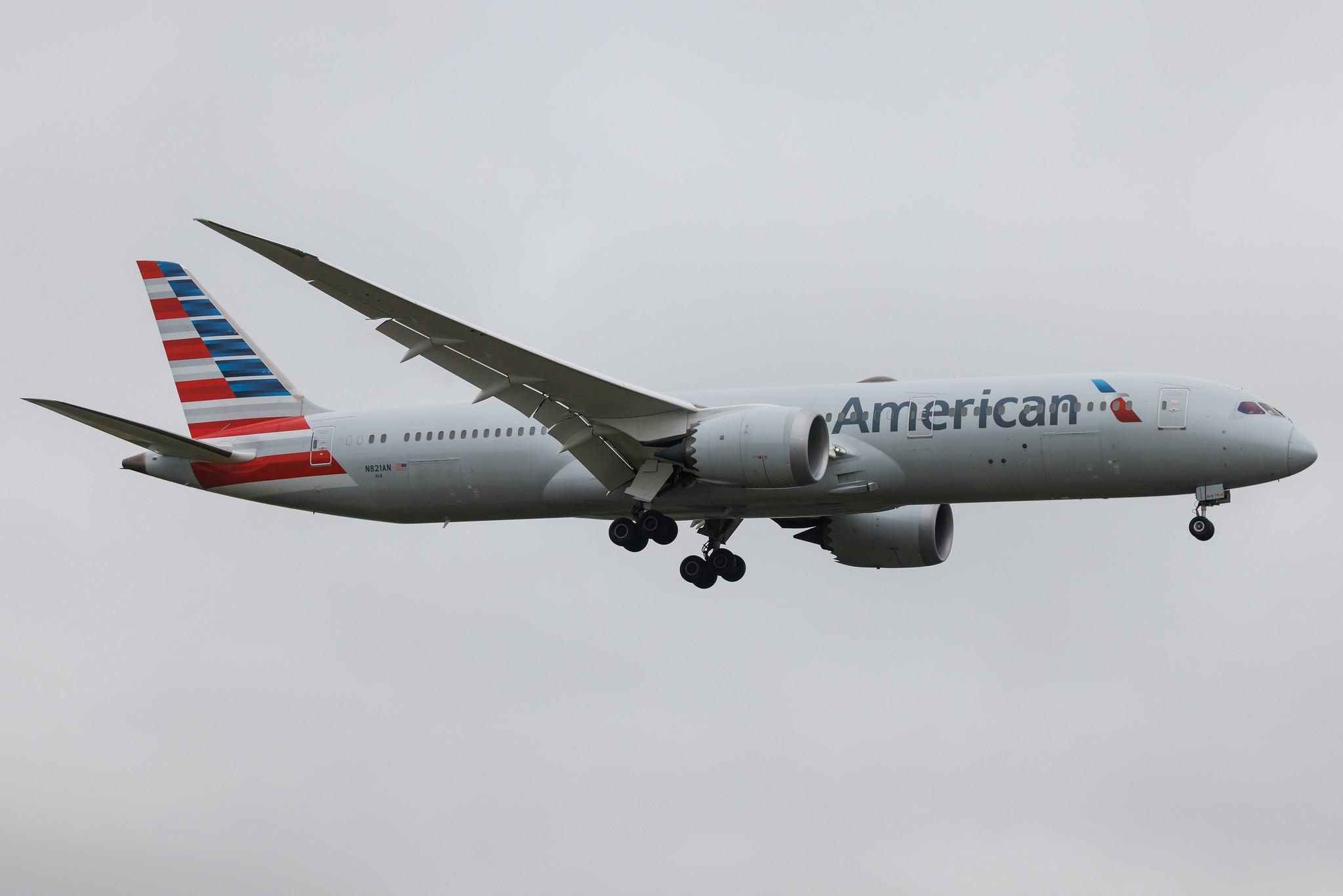 London Heathrow: American Airlines (AA / AAL) | Boeing 787-9 Dreamliner B789 | N821AN | MSN 40640