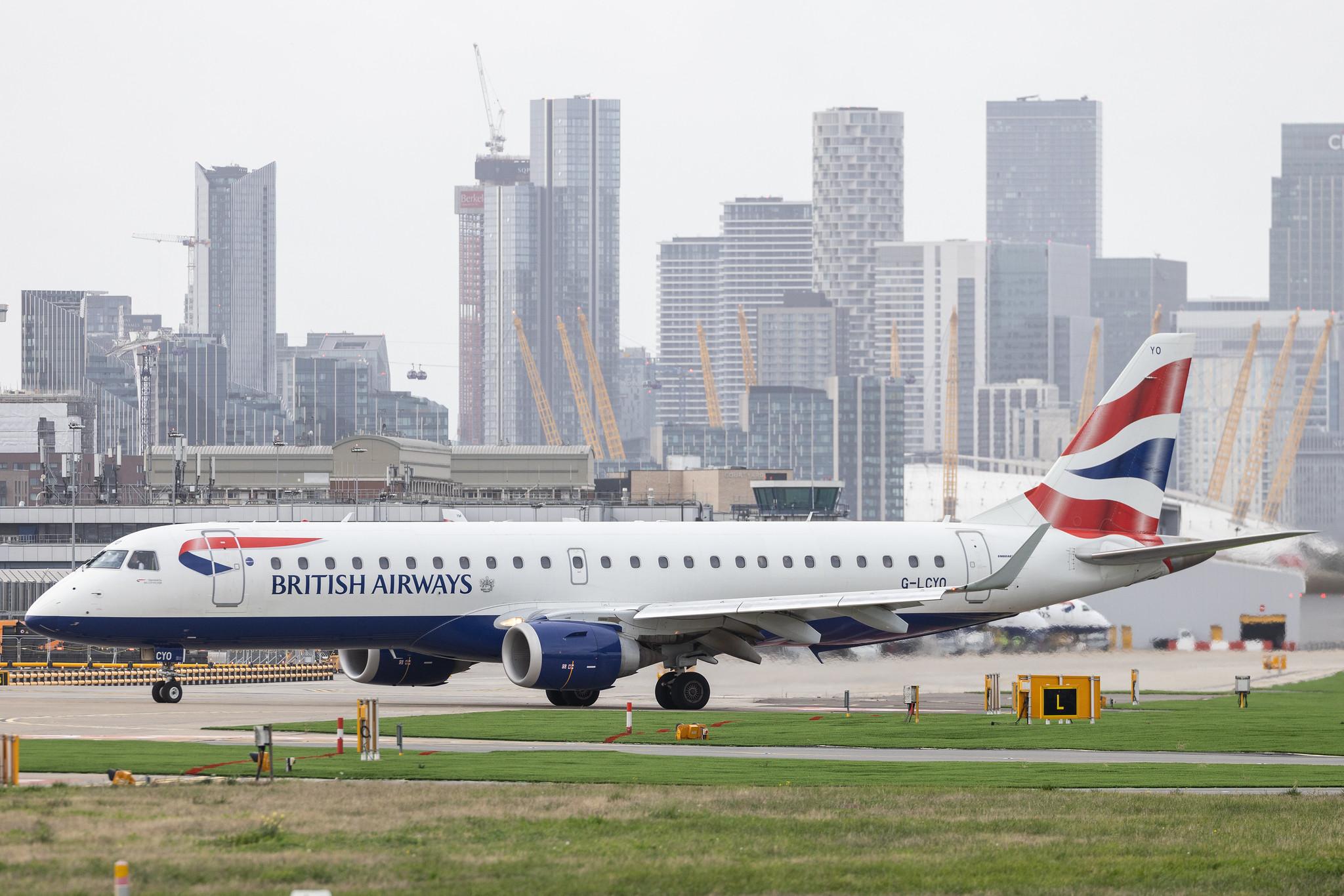 London City Airport: British Airways (BA / BAW) | Operator: BA CityFlyer | E190 | G-LCYO | MSN 19000430