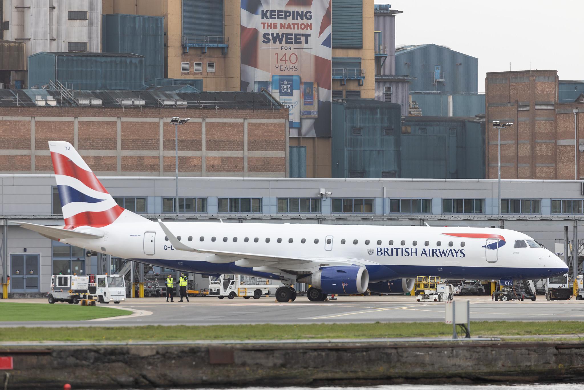 London City Airport: British Airways (BA / BAW) | Operator: BA CityFlyer | Embraer E190SR E190 | G-LCYJ | MSN 19000339