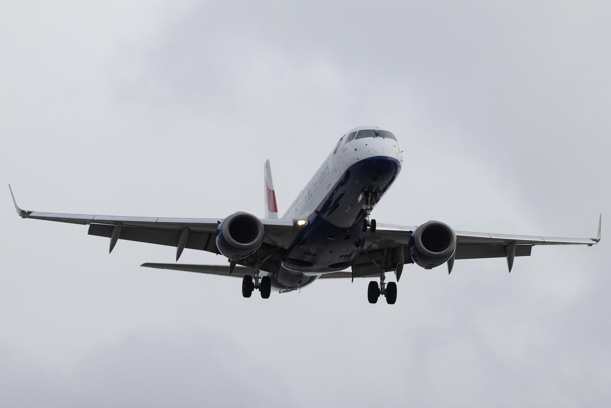 London City Airport: British Airways (BA / BAW) | Operator: BA CityFlyer | Embraer E190SR E190 | G-LCAG | MSN 19000560