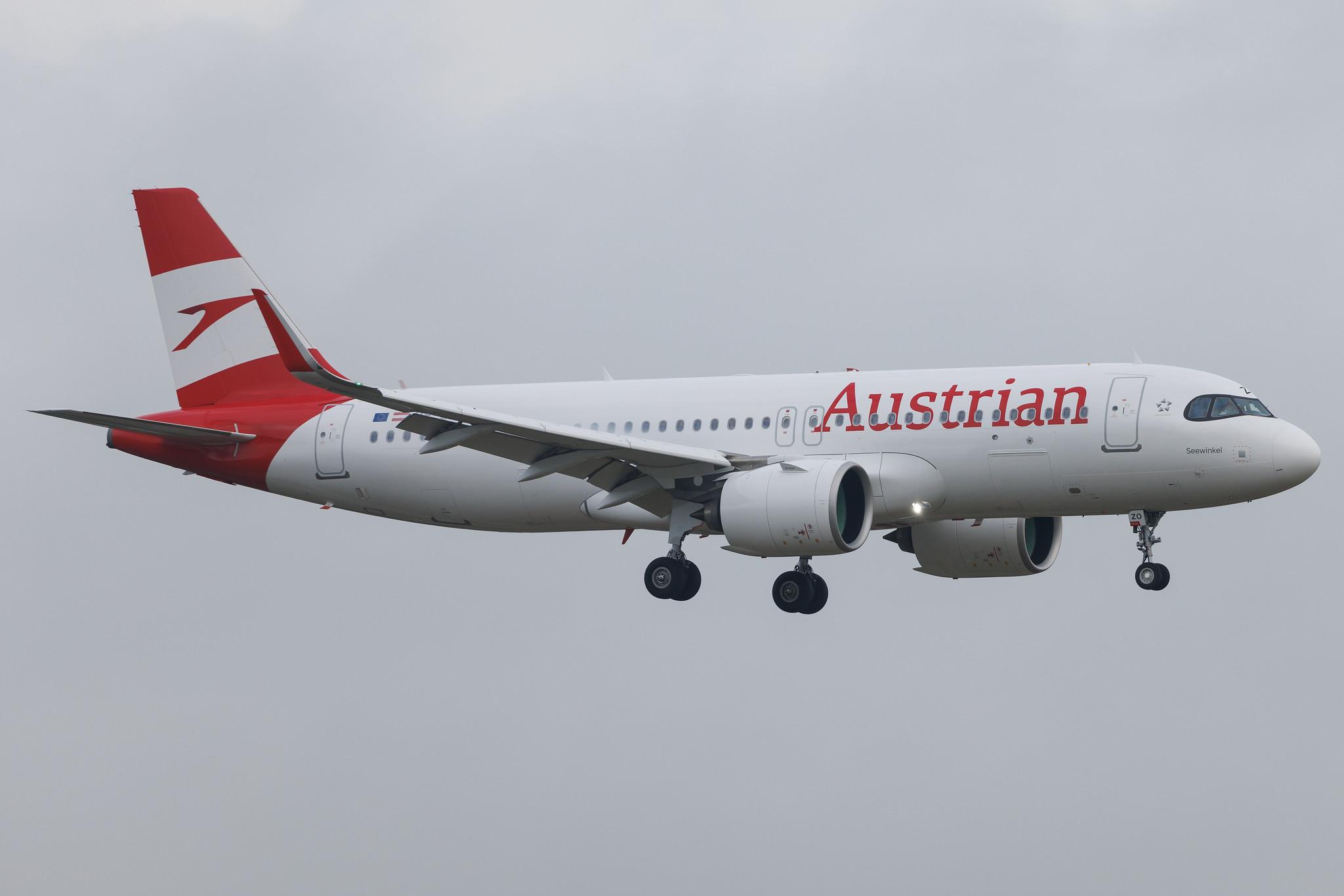 London Heathrow: Austrian Airlines (OS / AUA) | Airbus A320-271N A20N | OE-LZO | MSN 11076