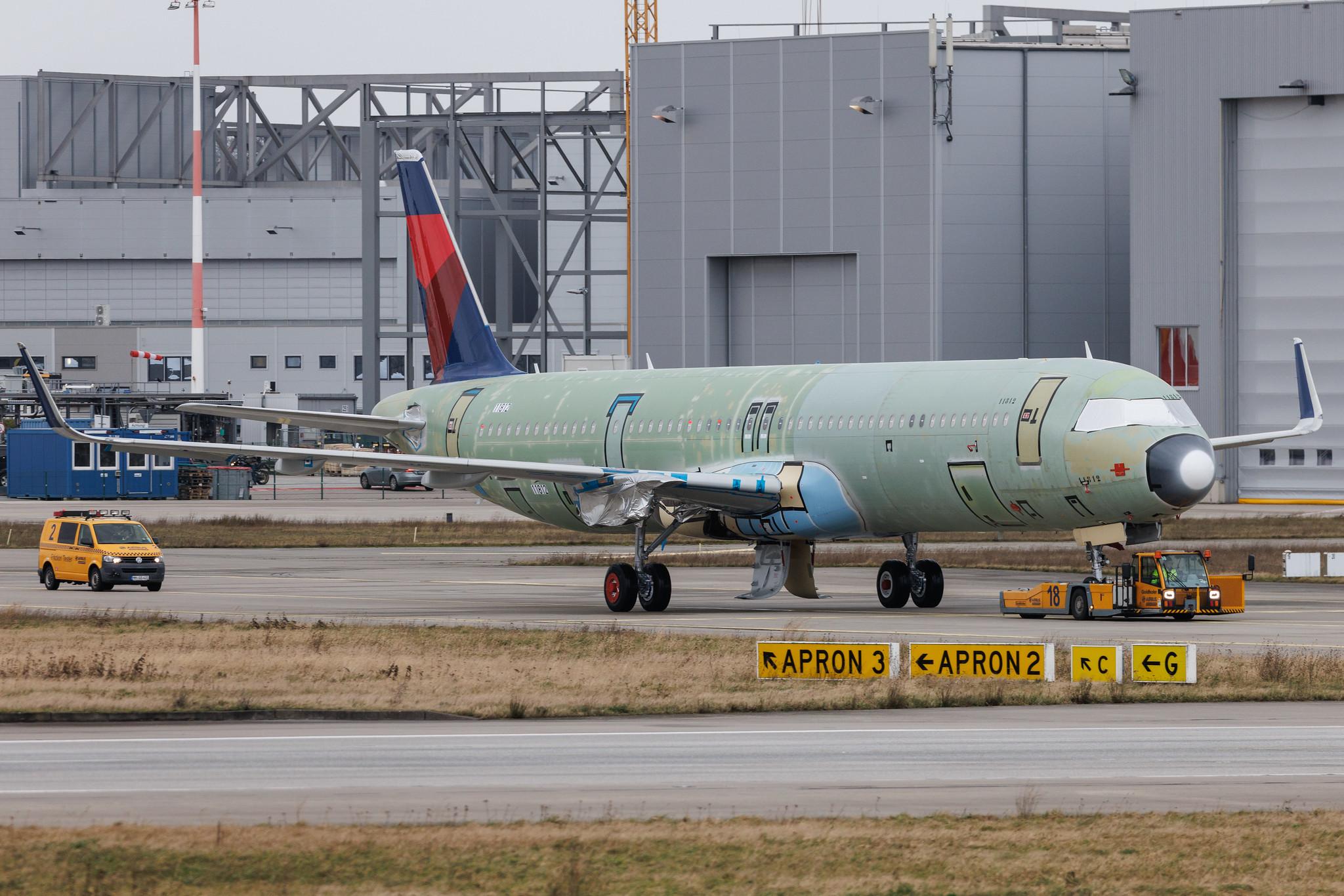 Hamburg Finkenwerder: Delta Air Lines (DL / DAL) | Airbus A321-271NX A21N | D-AZWT | N578DT | MSN 11812