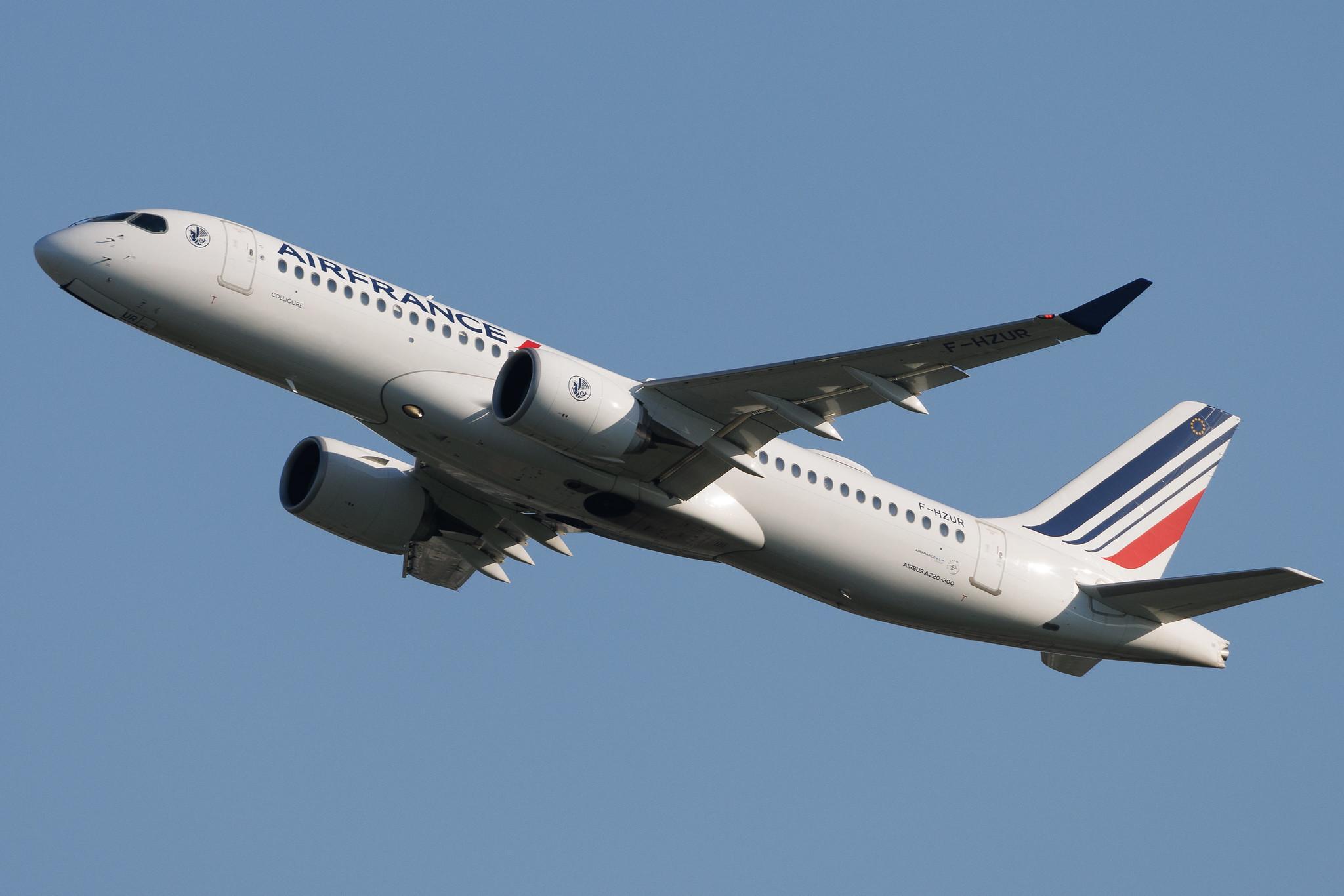 Hamburg Airport: Air France (AF / AFR) | Airbus A220-300 BCS3 | F-HZUR | MSN 55198