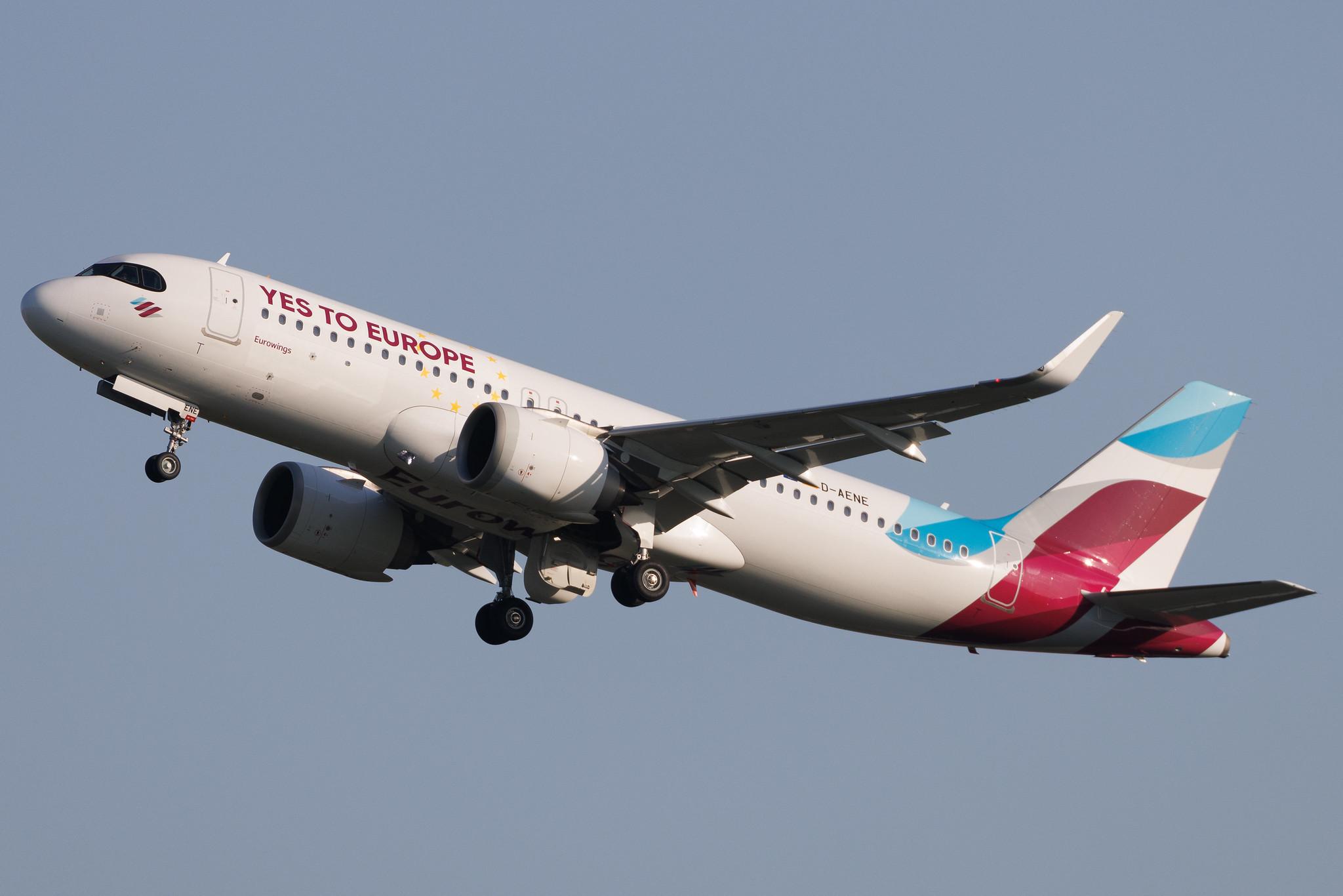 Hamburg Airport: Eurowings (EW / EWG) | Livery: Yes To Europe Livery | Airbus A320-251N A20N | D-AENE | MSN 10932