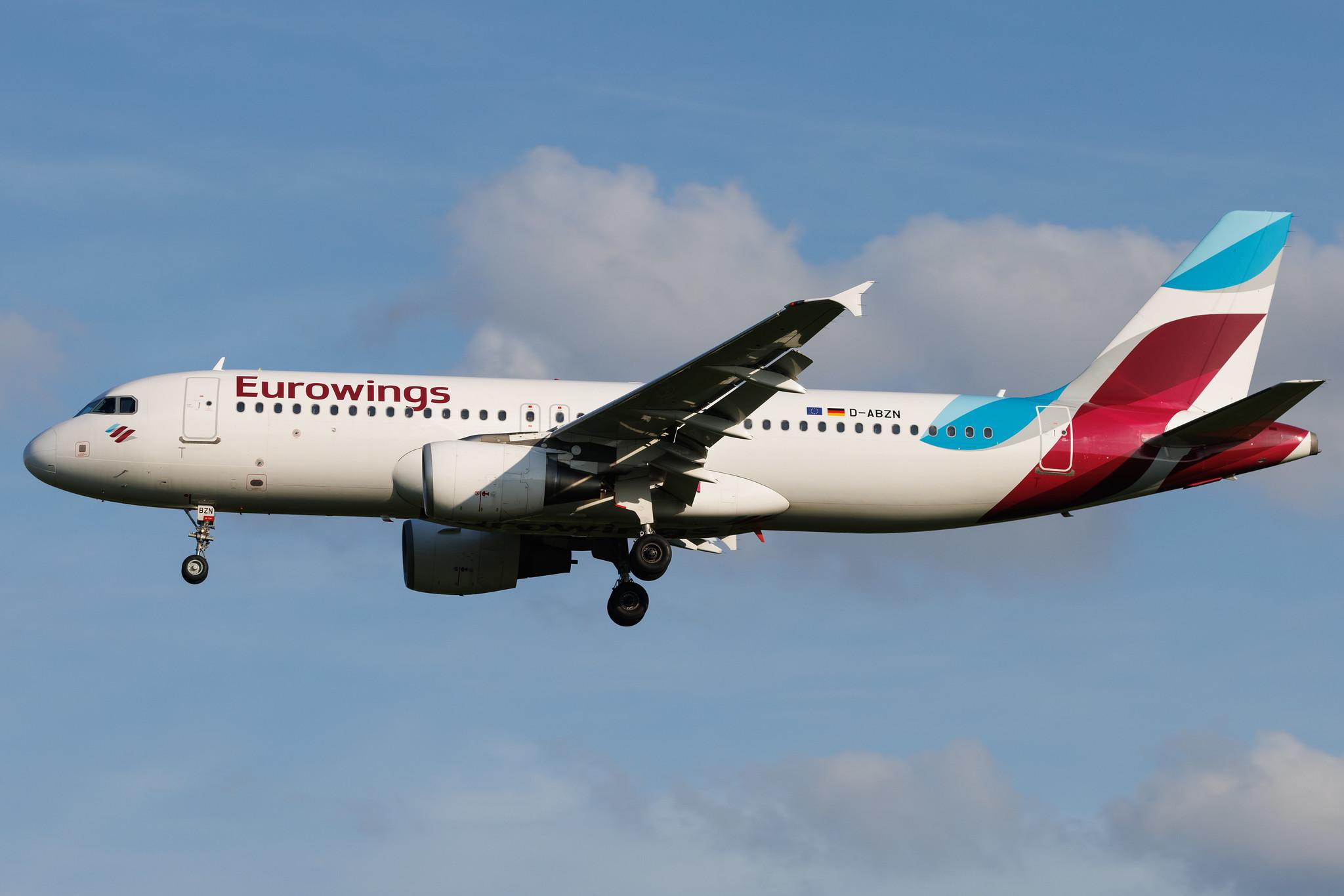 Hamburg Airport: Eurowings (EW / EWG) | Airbus A320-216 A320 | D-ABZN | MSN 3080