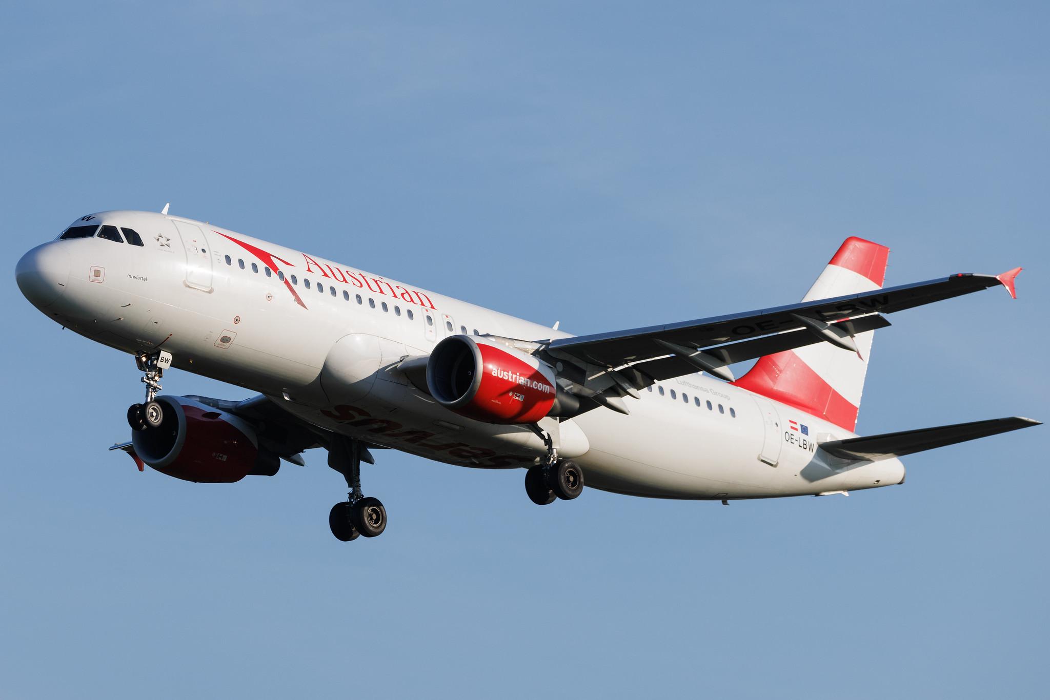 Hamburg Airport: Austrian Airlines (OS / AUA) | Airbus A320-214 A320 | OE-LBW | MSN 1678