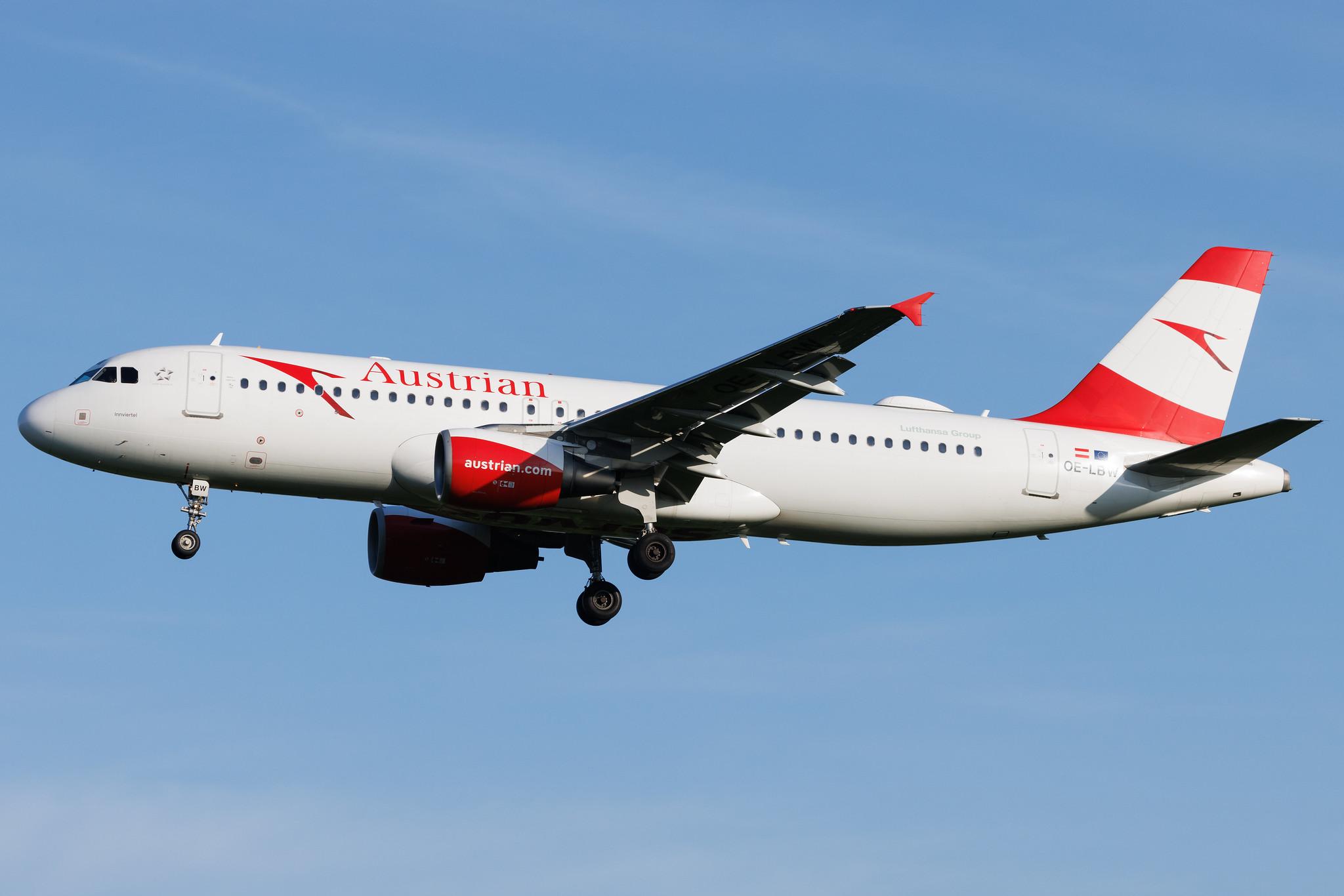 Hamburg Airport: Austrian Airlines (OS / AUA) | Airbus A320-214 A320 | OE-LBW | MSN 1678