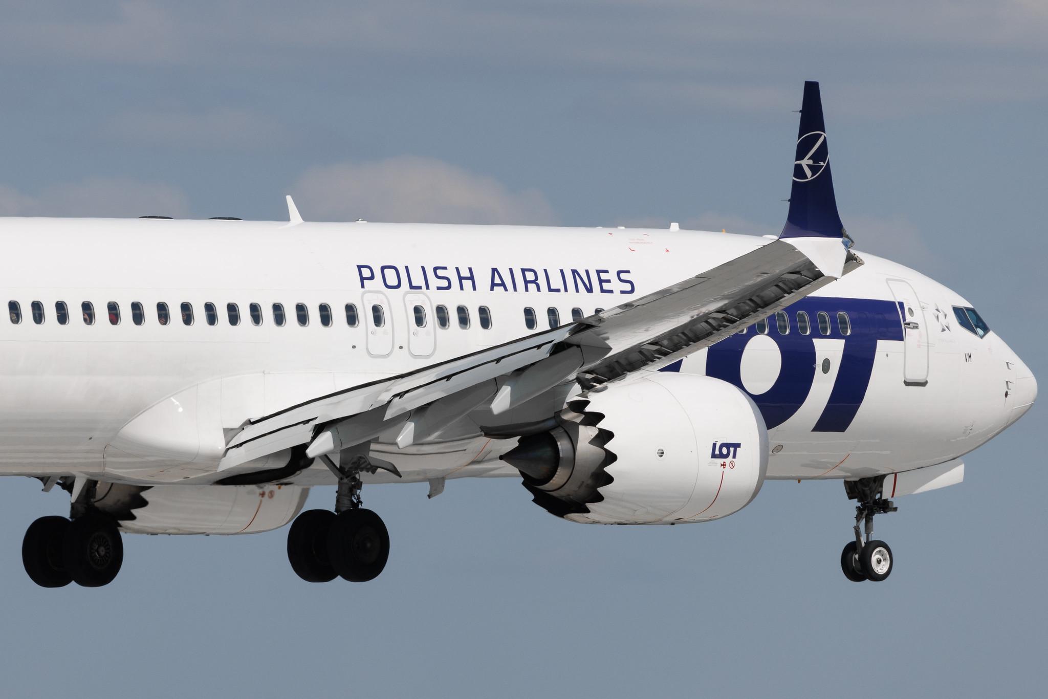 Warsaw Chopin Airport: LOT (LO / LOT) | Boeing 737 MAX 8 B38M | SP-LVM | MSN 65187