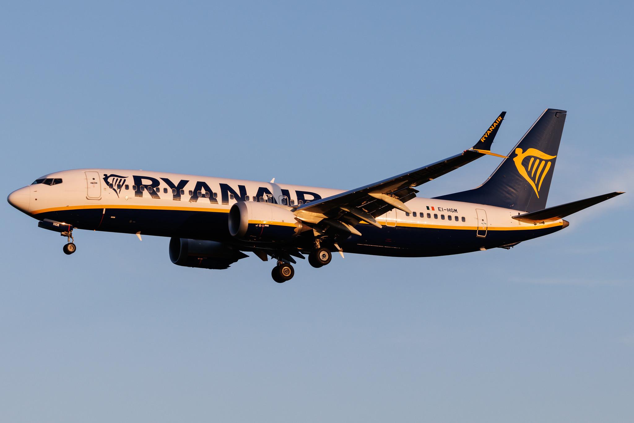 Hamburg Airport: Ryanair (FR / RYR) | Boeing 737 MAX 8-200 B38M | EI-HGM | MSN 65875