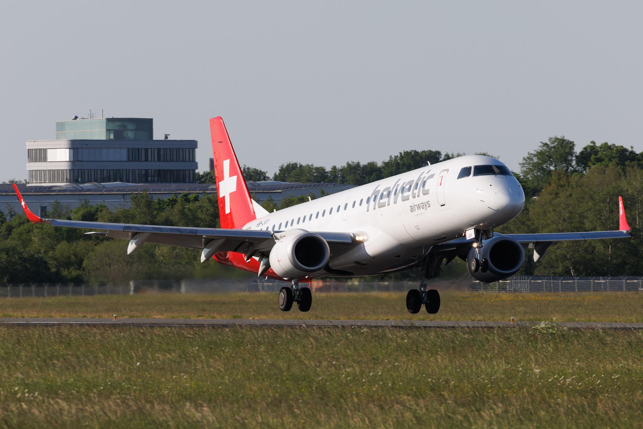Hamburg Airport: Helvetic Airways (2L / OAW) | Embraer E190LR E190 | HB-JVY | MSN 19000607