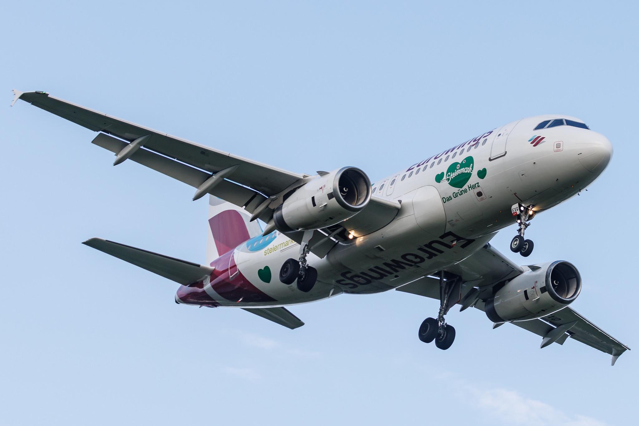 Hamburg Airport: Eurowings (EW / EWG) | Livery: Steiermark Sticker | Operator: Eurowings Europe | Airbus A319-132 A319 | 9H-EXQ | MSN 04256