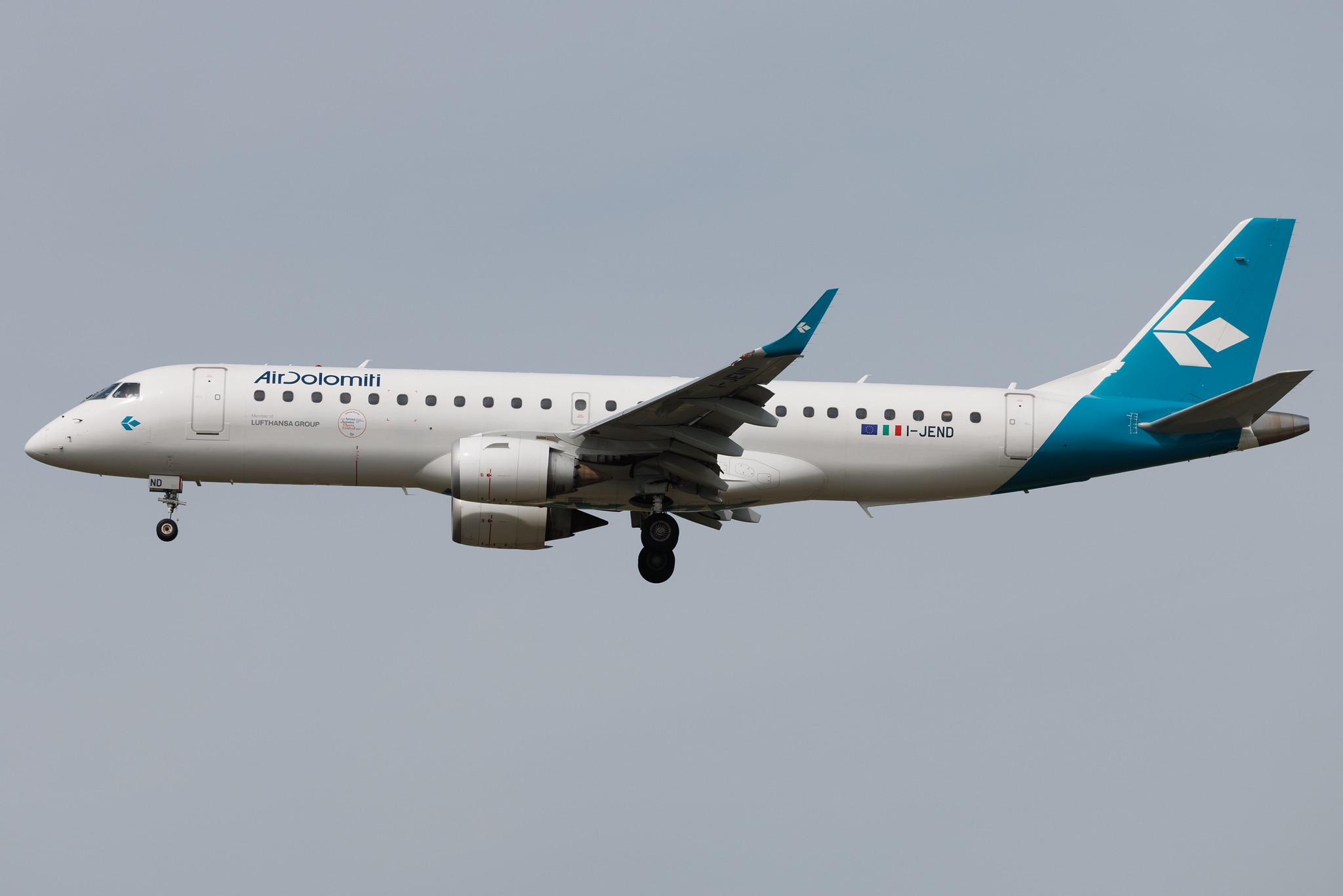 Frankfurt Airport: Air Dolomiti (EN / DLA) | Embraer E190LR E190 | I-JEND | MSN 19000332