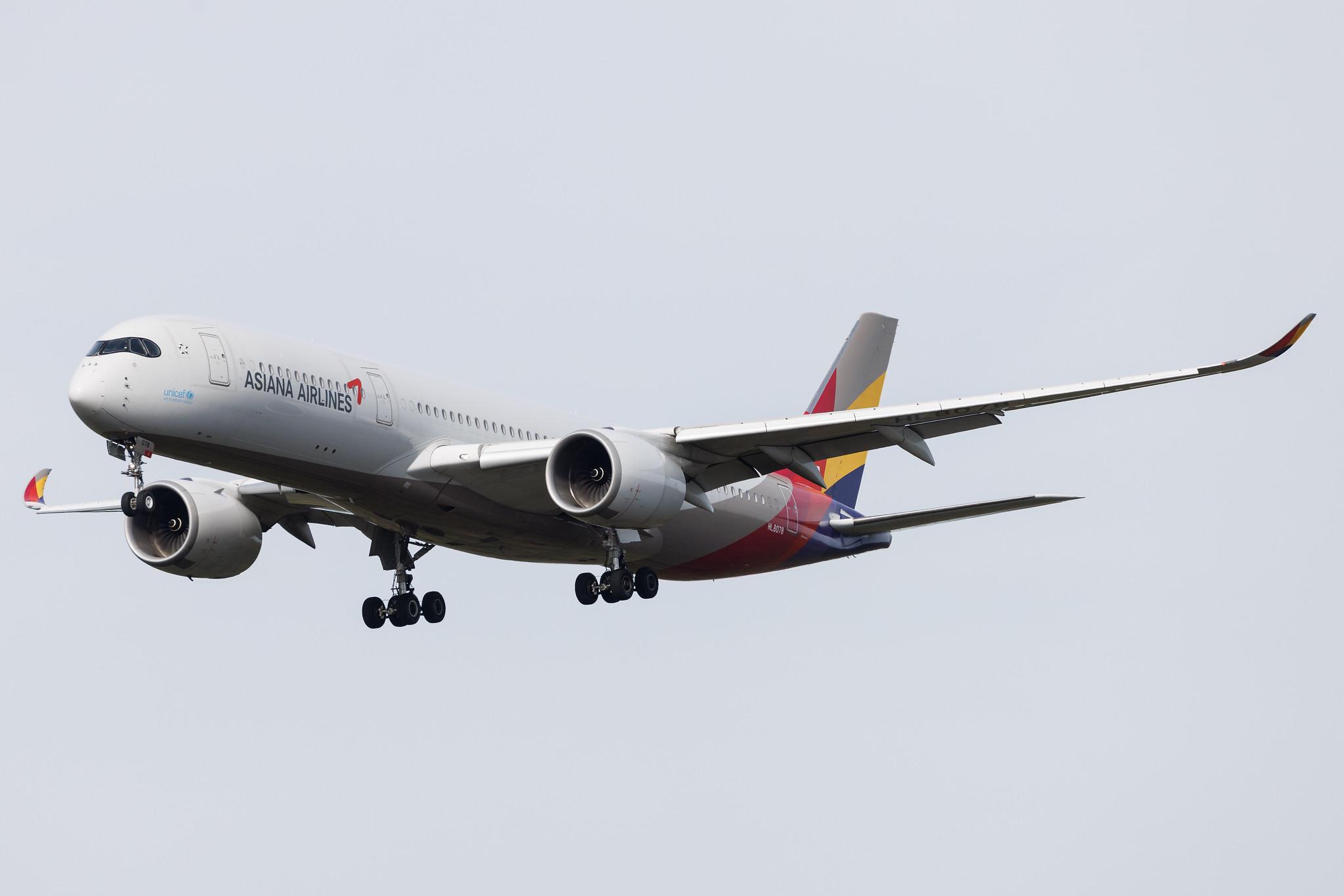 Frankfurt Airport: Asiana Airlines (OZ / AAR) | Airbus A350-941 A359 | HL8078 | MSN 094