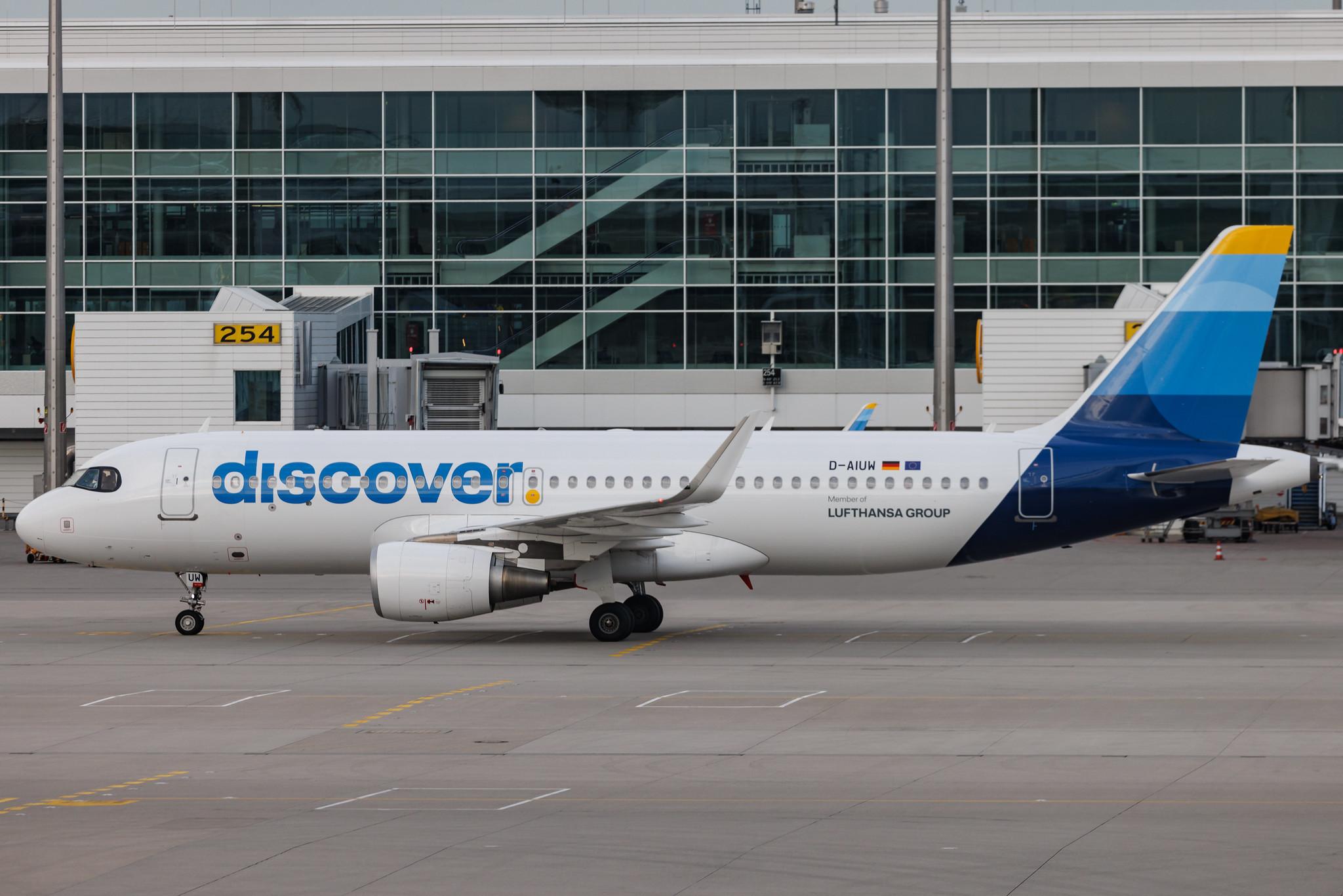 Munich Airport: Discover Airlines (4Y / OCN) | Airbus A320-214 A320 | D-AIUW | MSN 7251