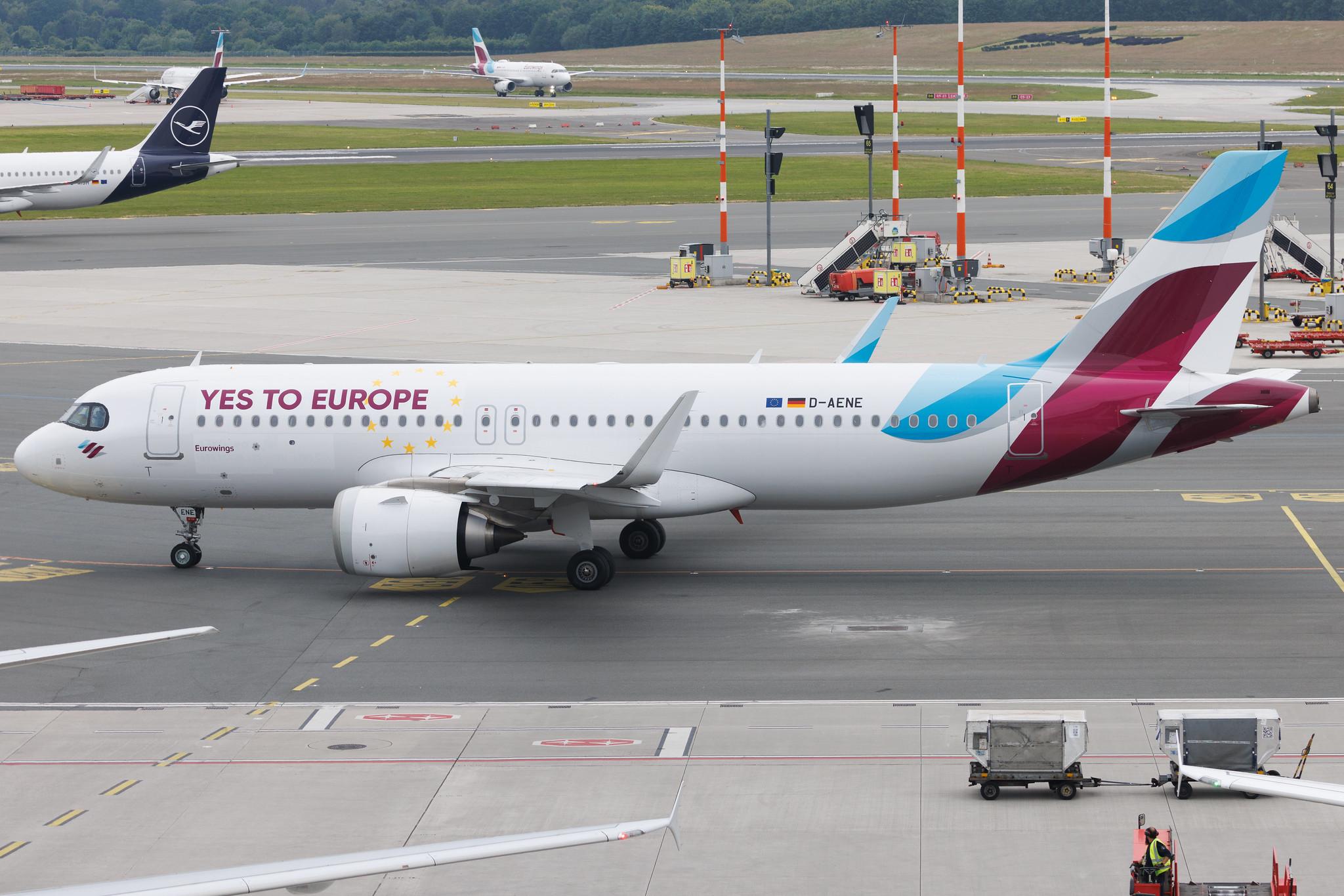 Hamburg Airport: Eurowings (EW / EWG) | Livery: Yes To Europe Livery | Airbus A320-251N A20N | D-AENE | MSN 10932
