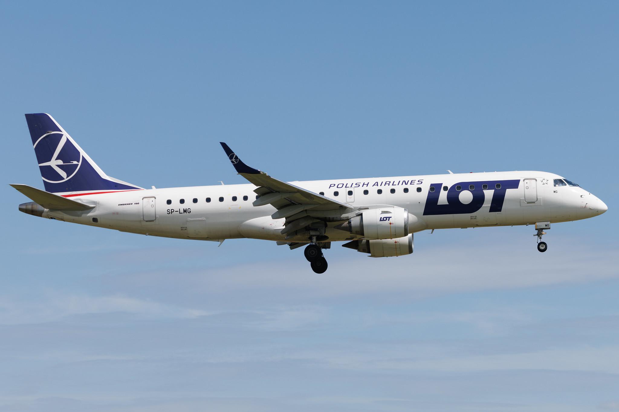 Warsaw Chopin Airport: LOT (LO / LOT) | Embraer E190STD E190 | SP-LMG | MSN 19000487