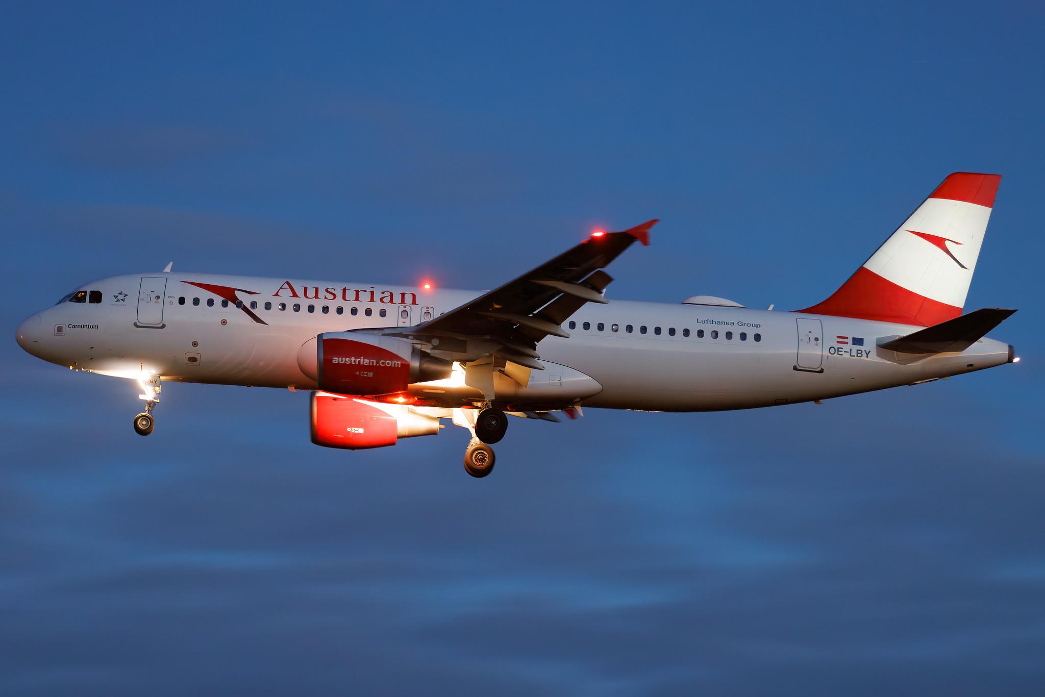 Hamburg Airport: Austrian Airlines (OS / AUA) | Airbus A320-214 A320 | OE-LBY | MSN 05122