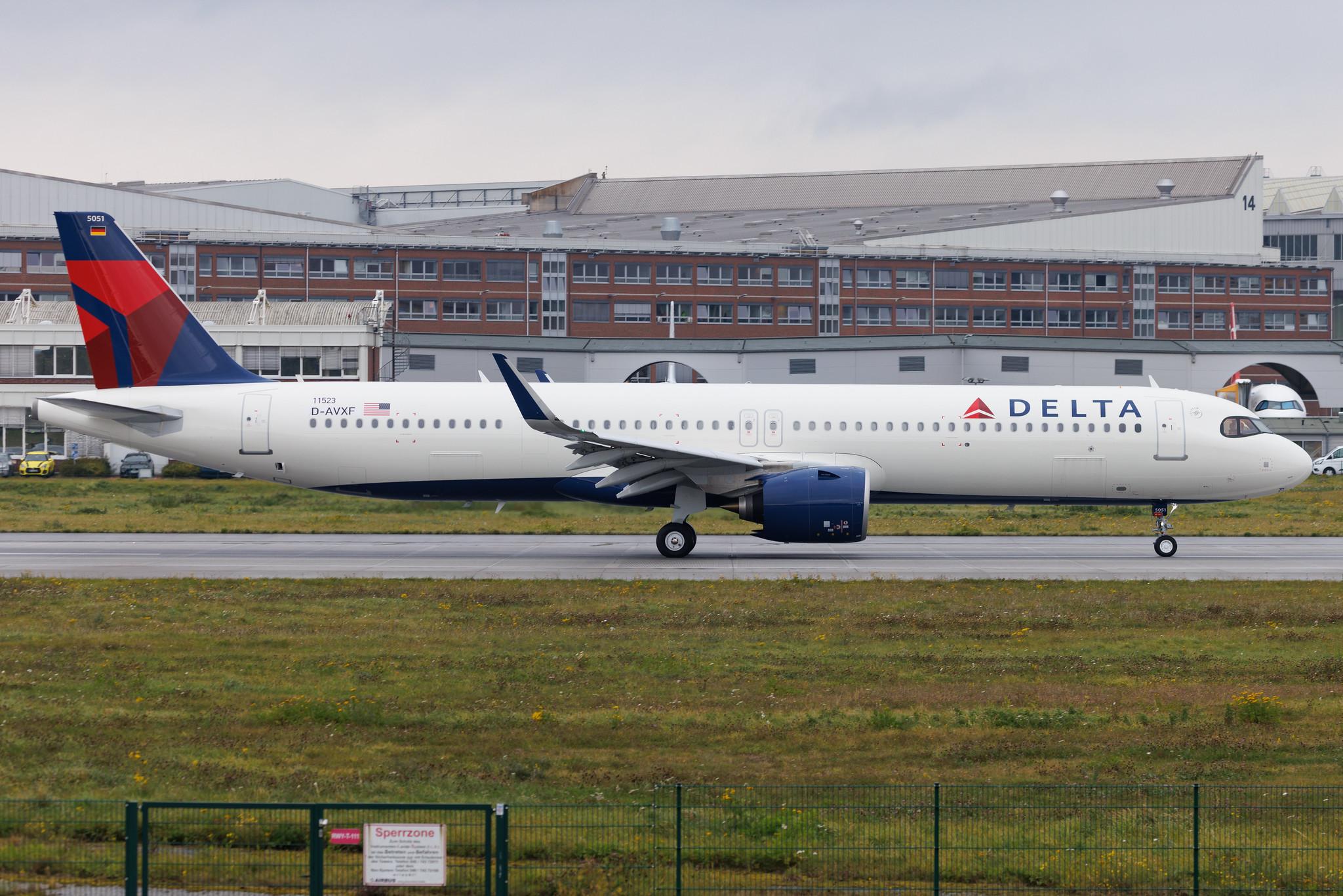 Hamburg Finkenwerder: Delta Air Lines (DL / DAL) | Airbus A321-271NX A21N | D-AVXF | N551DT | MSN 11523