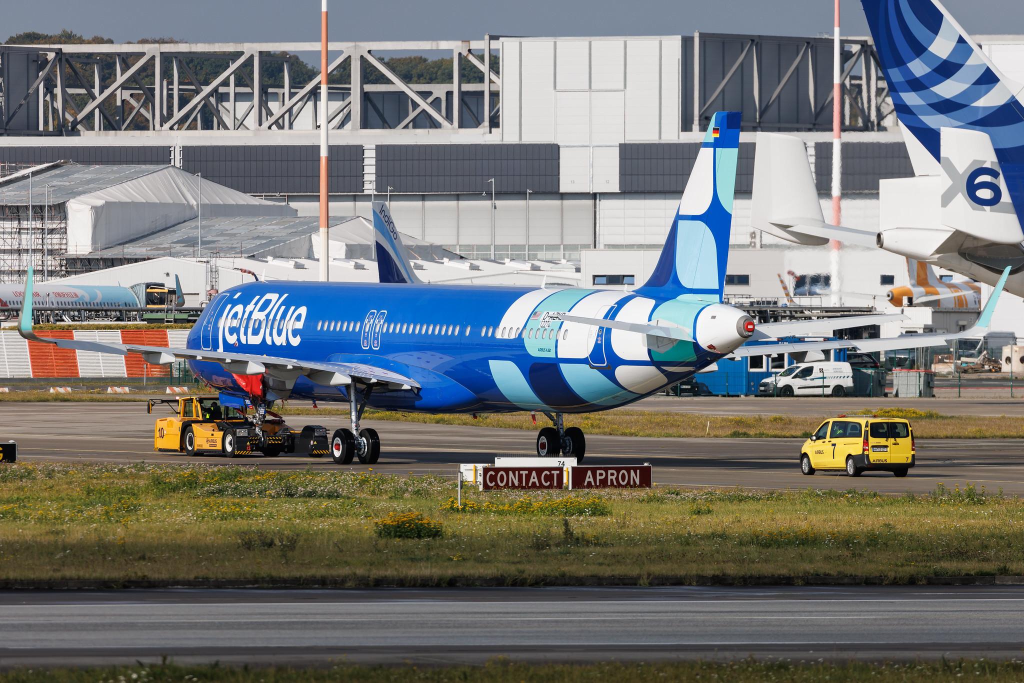 Hamburg Finkenwerder: JetBlue Airways (B6 / JBU) | Airbus A321-271NX A21N | D-AZXB | N2193J | MSN 12274
