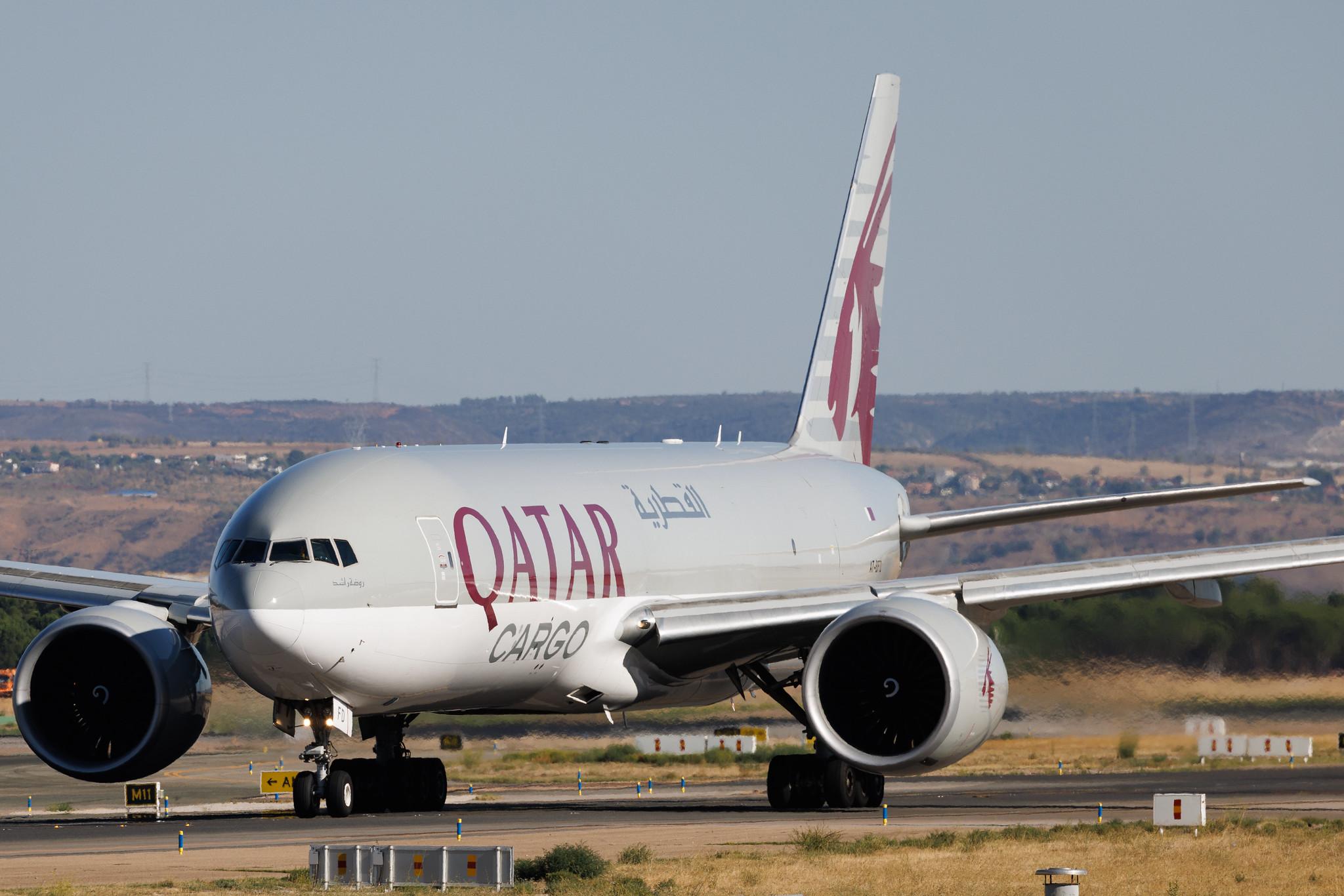Madrid Barajas Airport: Qatar Cargo (QR / QTR) | Operator: Qatar Airways | Boeing 777-FDZ B77L | A7-BFD | MSN 41427