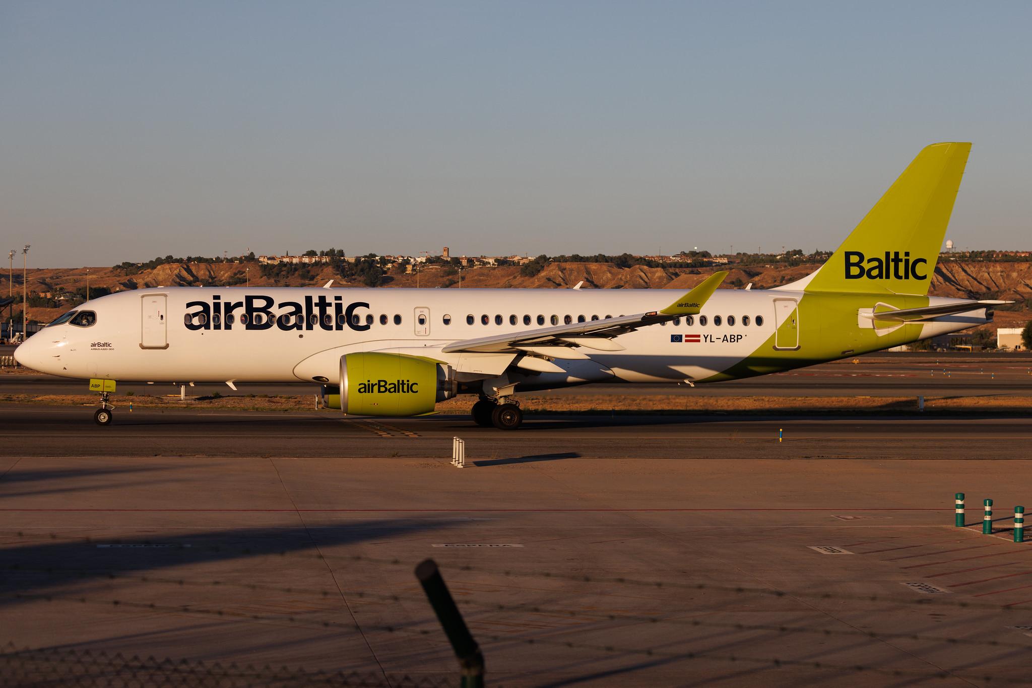 Madrid Barajas Airport: Air Baltic (BT / BTI) | Airbus A220-300 BCS3 | YL-ABP | MSN 55224