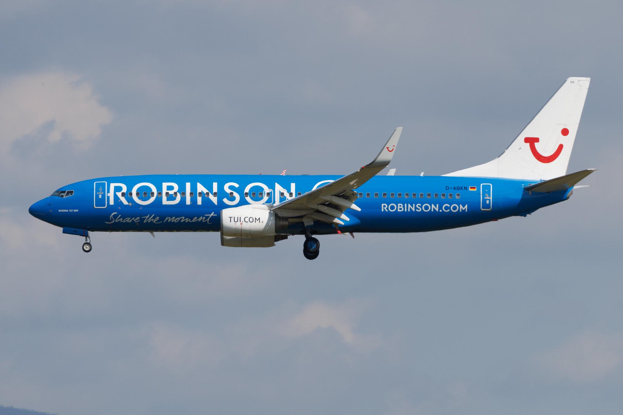 Frankfurt Airport: TUI (X3 / TUI) | Livery: Robinson Club Resorts Livery | Operator: TUI fly | Boeing 737-86J B738 | D-ABKN | MSN 37756