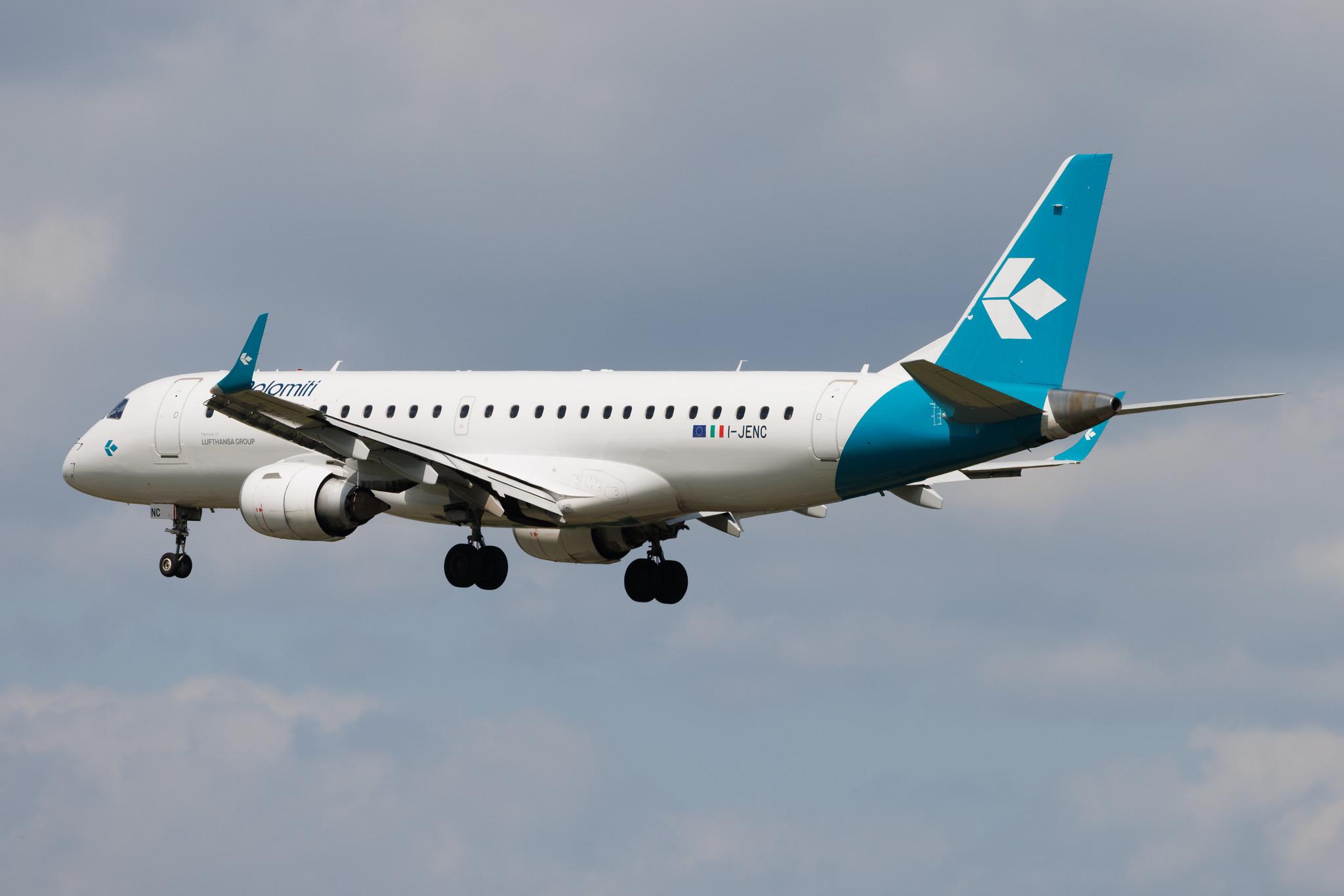 Frankfurt Airport: Air Dolomiti (EN / DLA) | Embraer E190LR E190 | I-JENC | MSN 19000327