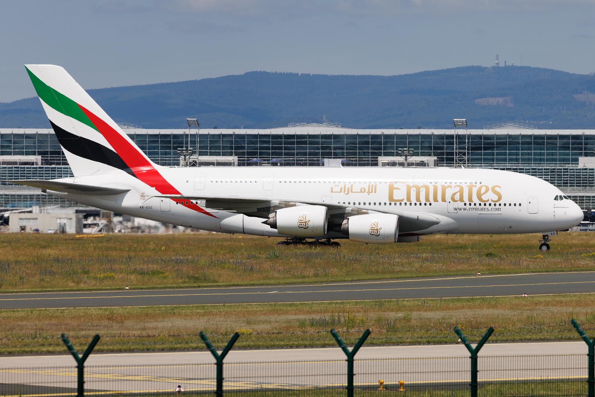 Frankfurt Airport: Emirates (EK / UAE) | Airbus A380-861 A388 | A6-EEC | MSN 110