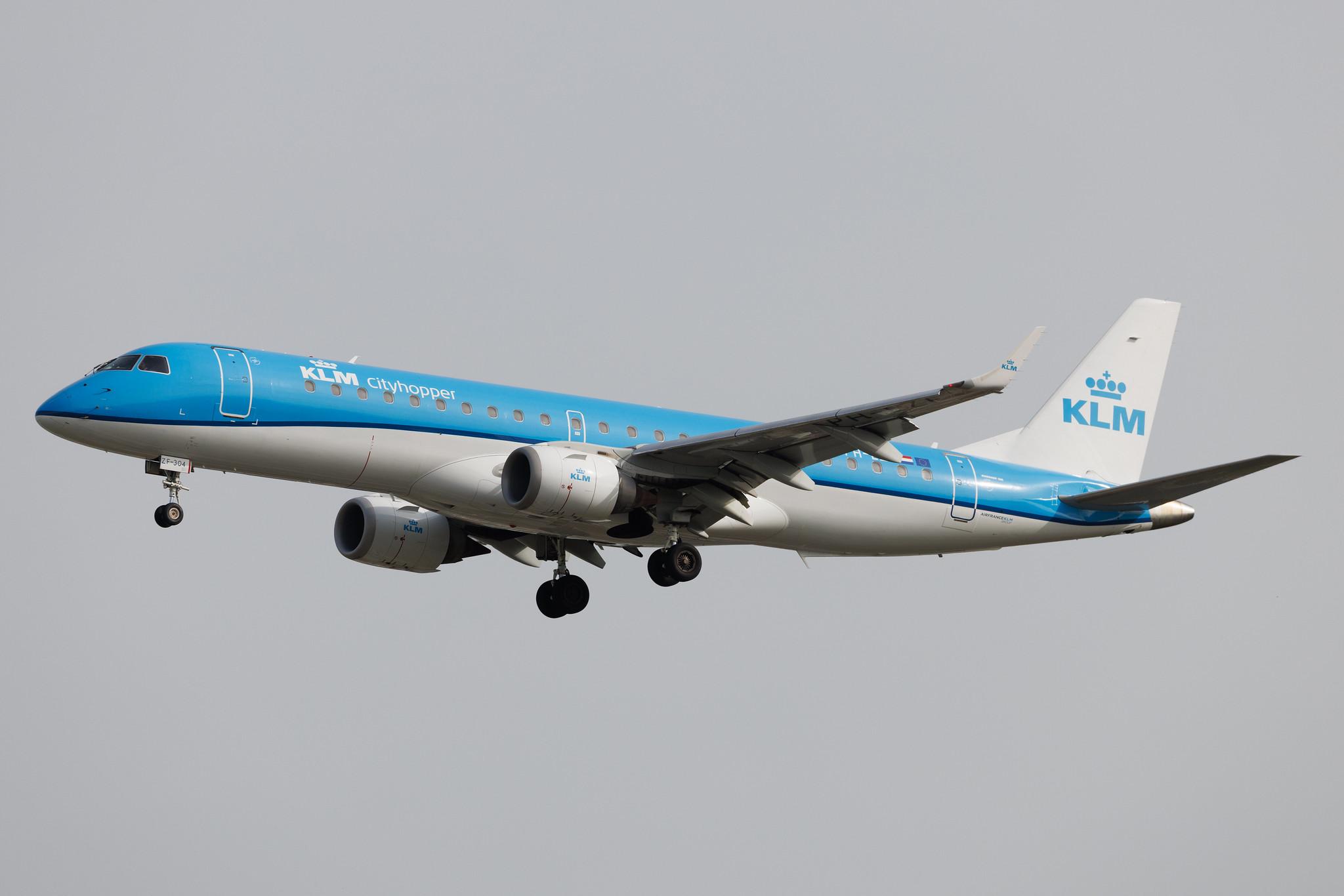 Frankfurt Airport: KLM (KL / KLM) | Operator: KLM Cityhopper | Embraer E190STD E190 | PH-EZF | MSN 19000304