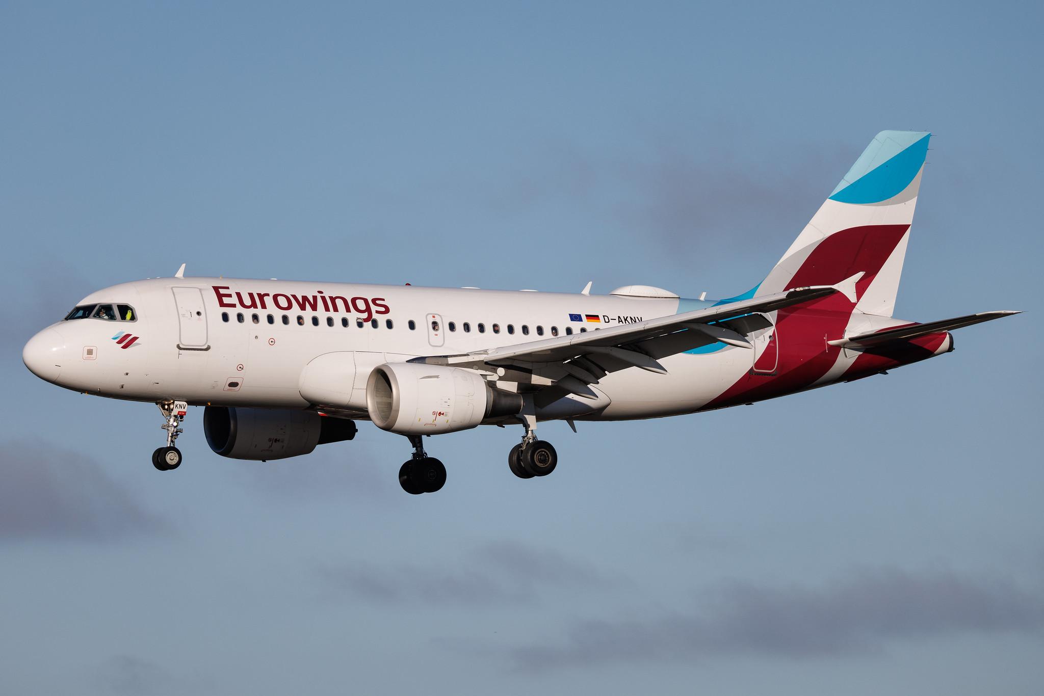 Hamburg Airport: Eurowings (EW / EWG) | Airbus A319-112 A319 | D-AKNV | MSN 2632