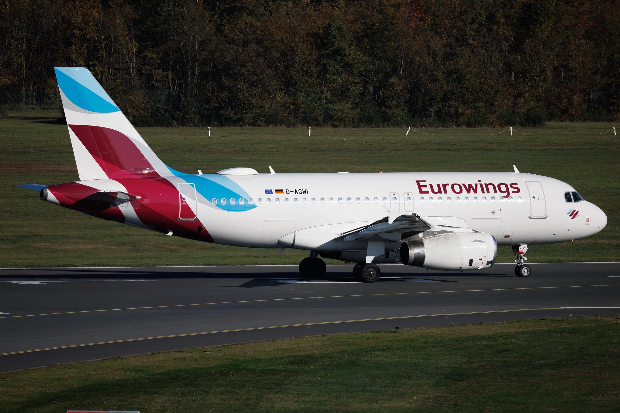 Köln Bonn Airport: Eurowings (EW / EWG) | Airbus A319-132 A319 | D-AGWI | MSN 3358