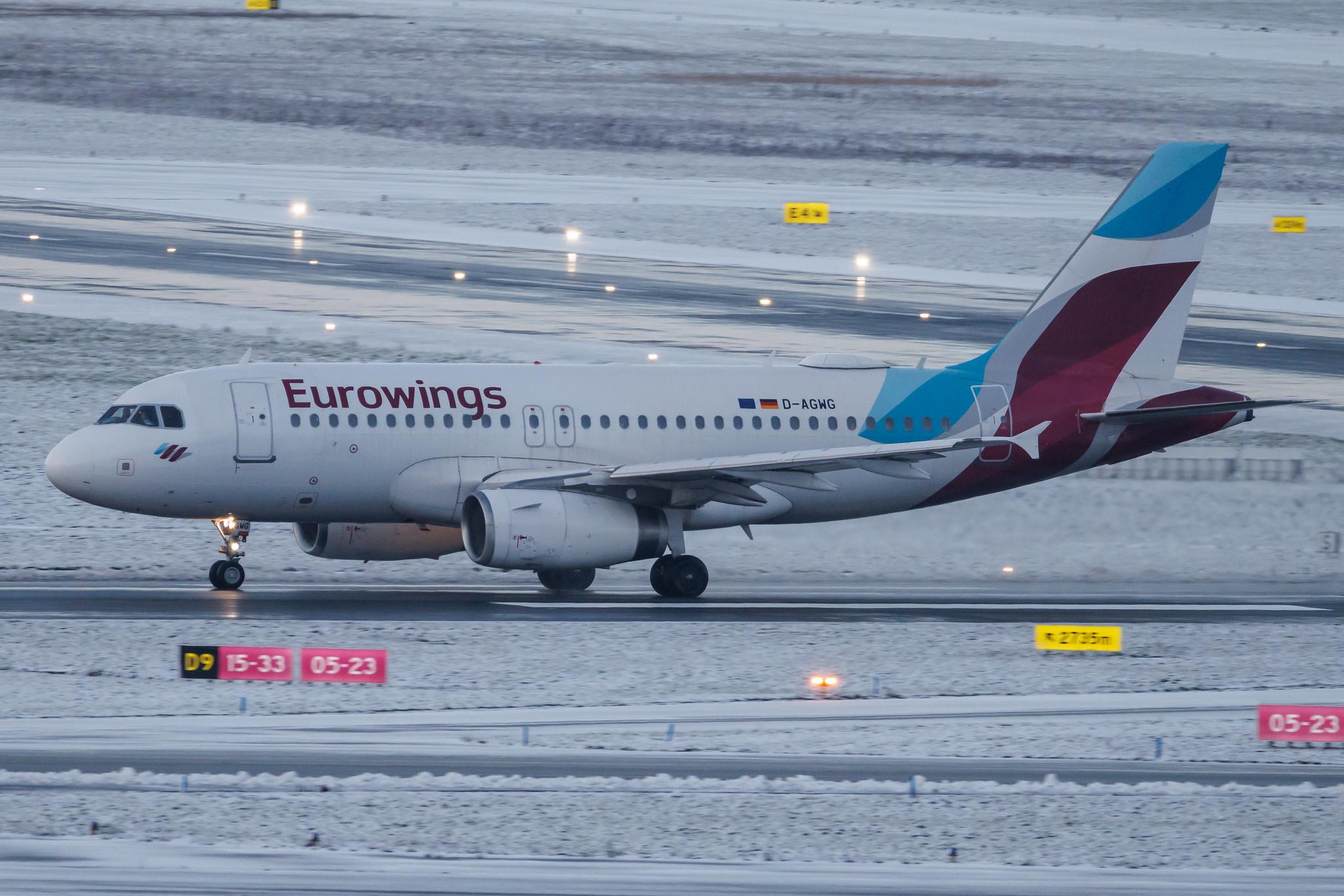 Hamburg Airport: Eurowings (EW / EWG) | Airbus A319-132 A319 | D-AGWG | MSN 3193