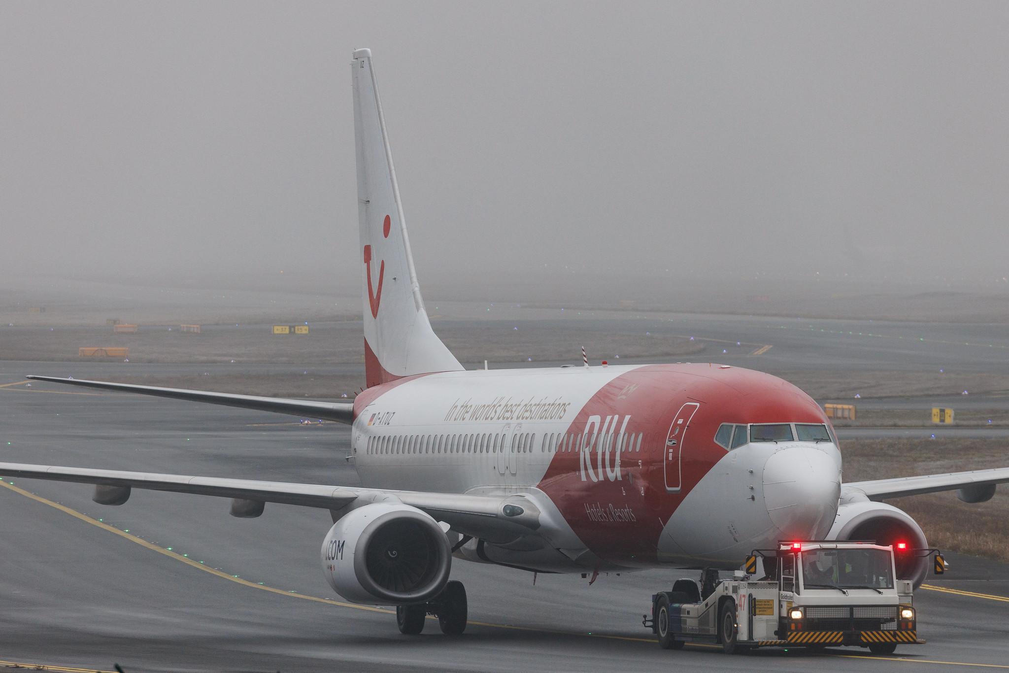 Frankfurt Airport: TUI (X3 / TUI) | Livery: RIU Hotels & Resorts Livery | Operator: TUI fly | Boeing 737-8K5 B738 | D-ATUZ | MSN 34691