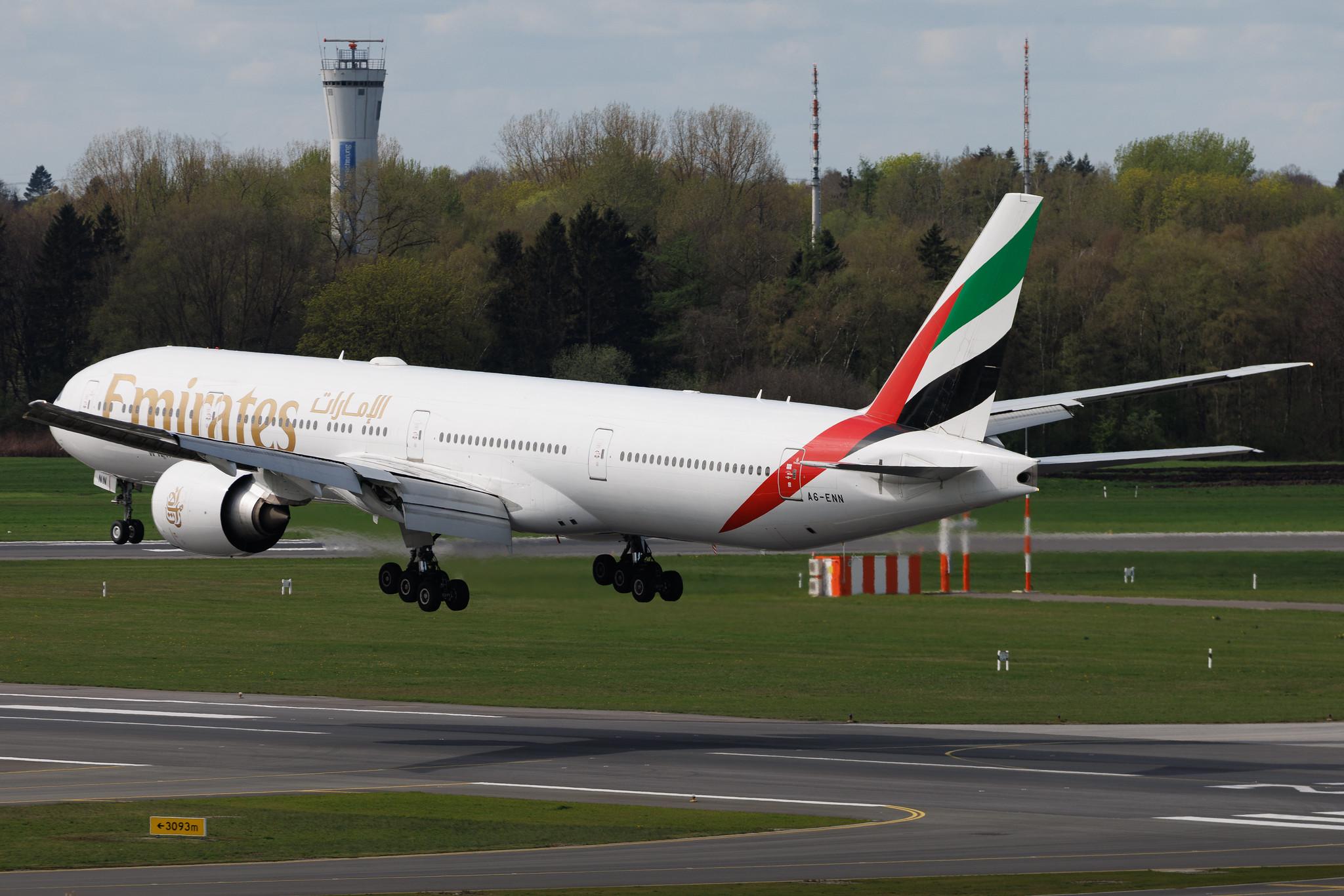Hamburg Airport: Emirates (EK / UAE) | Boeing 777-31H(ER) B77W | A6-ENN | MSN 41360