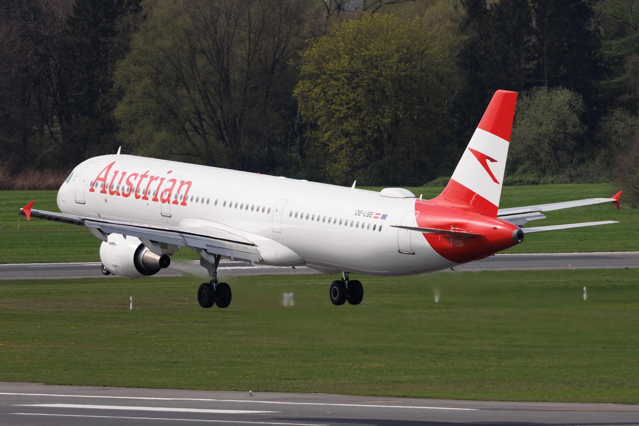 Hamburg Airport: Austrian Airlines (OS / AUA) | Airbus A321-211 A321 | OE-LBE | MSN 0935